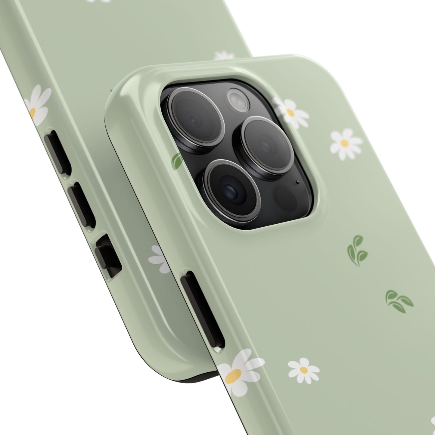 Floral Tough Phone Case - Durable Protection with Daisy Design