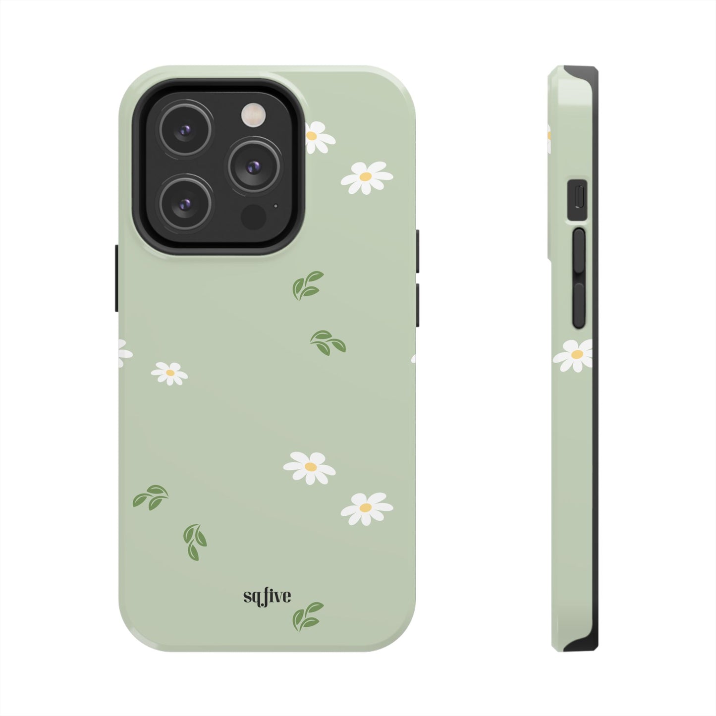 Floral Tough Phone Case - Durable Protection with Daisy Design