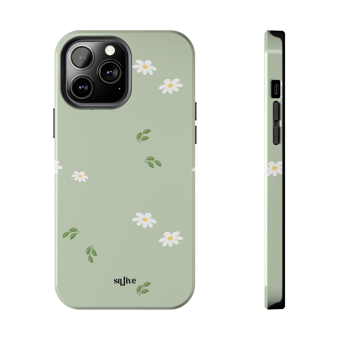 Floral Tough Phone Case - Durable Protection with Daisy Design