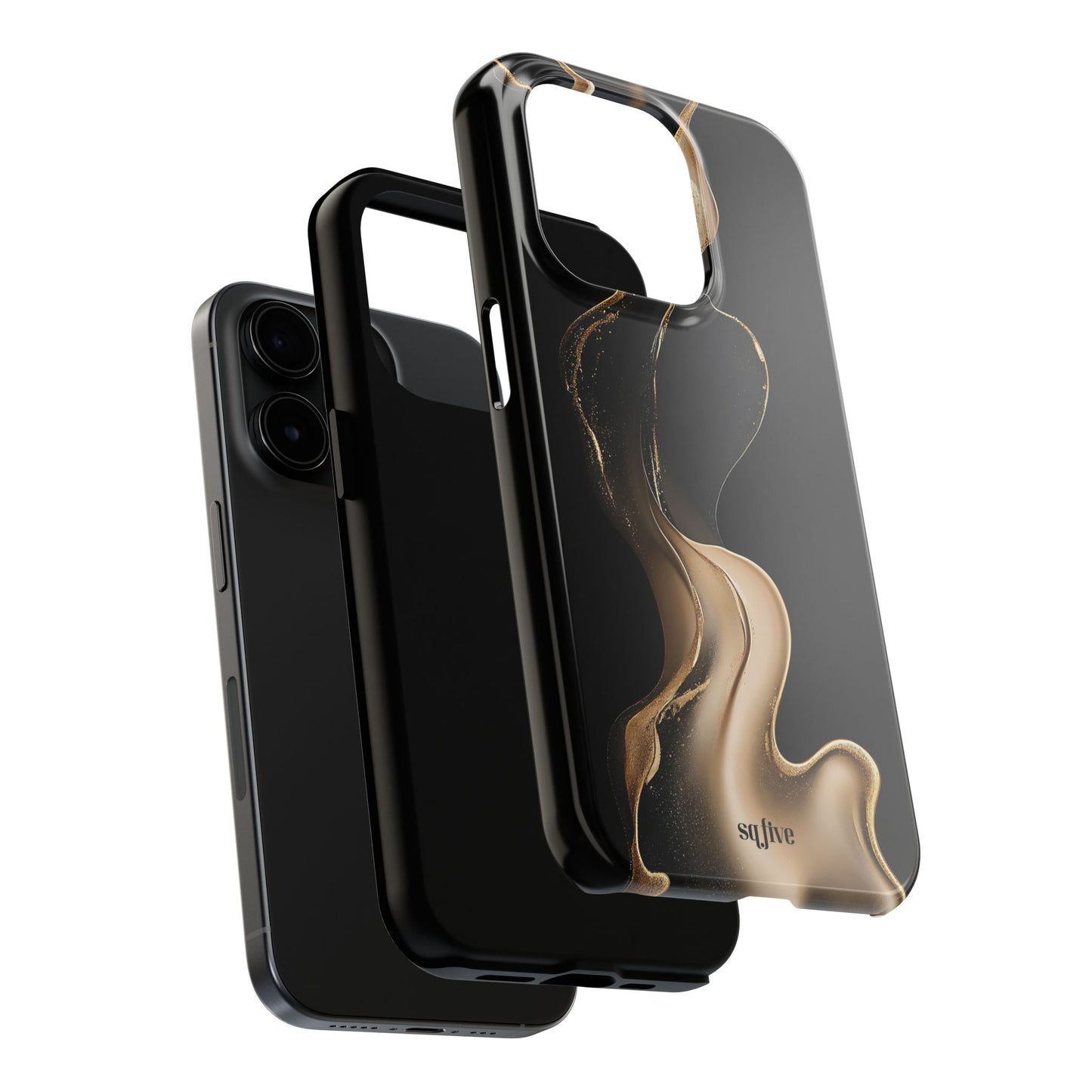 Elite Gold Wave Tough Phone Cases - iPhone 16/15/14/13 Case | Samsung Galaxy S23/S22/S21 Phone Case