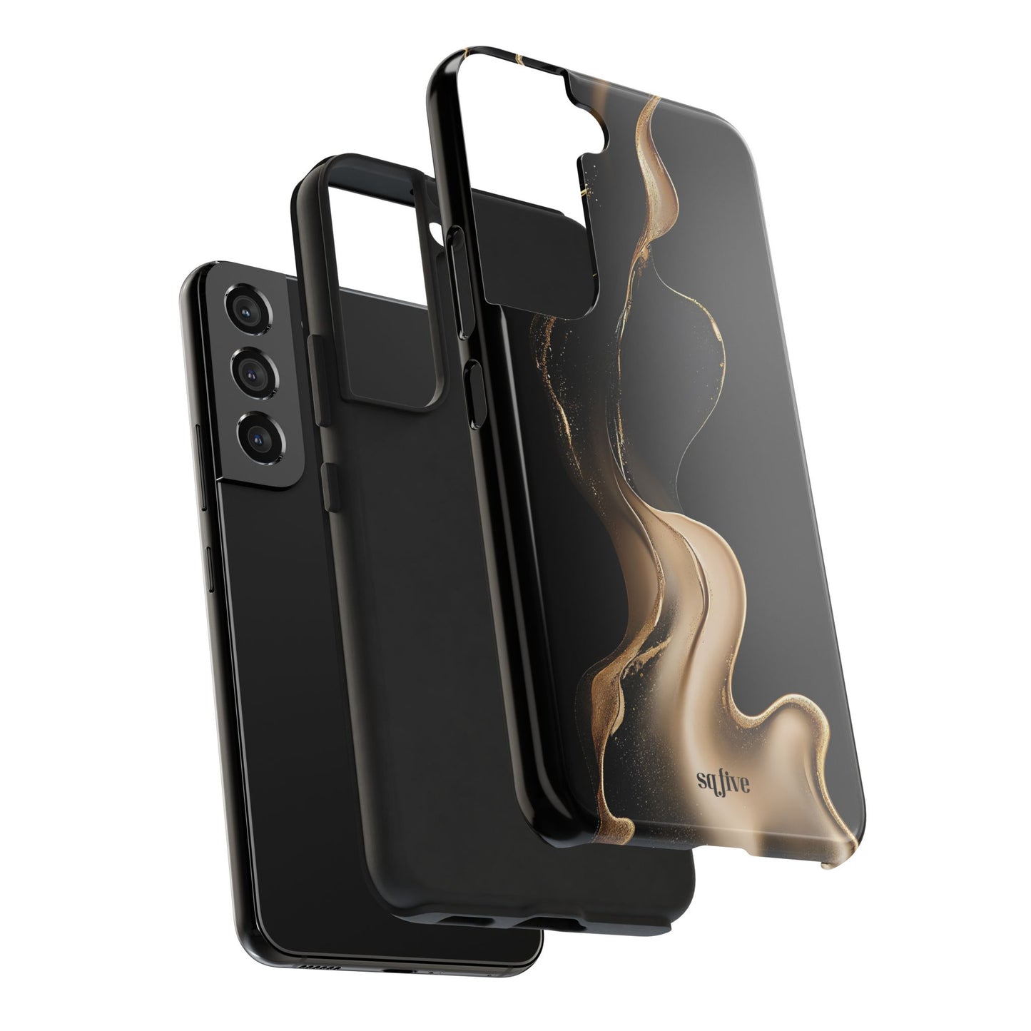 Elite Gold Wave Tough Phone Cases - iPhone 16/15/14/13 Case | Samsung Galaxy S23/S22/S21 Phone Case