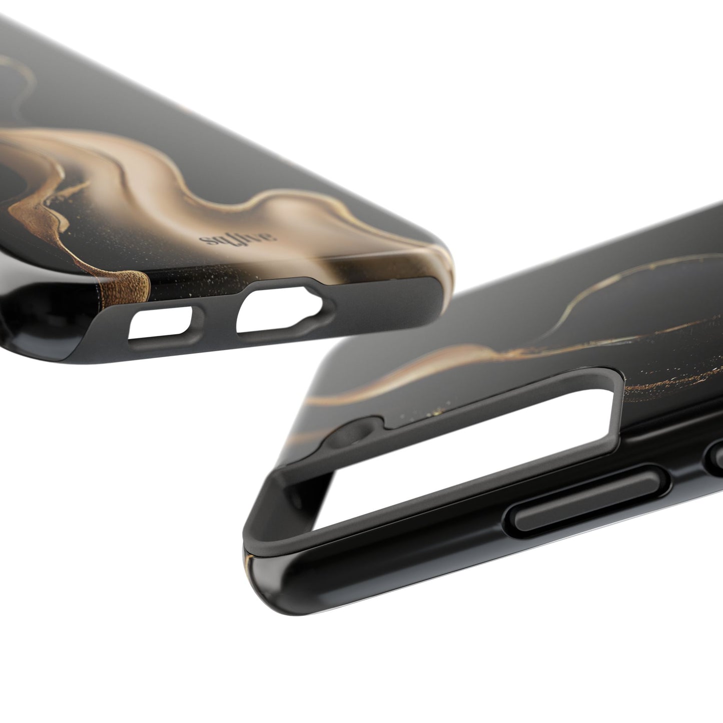 Elite Gold Wave Tough Phone Cases - iPhone 16/15/14/13 Case | Samsung Galaxy S23/S22/S21 Phone Case