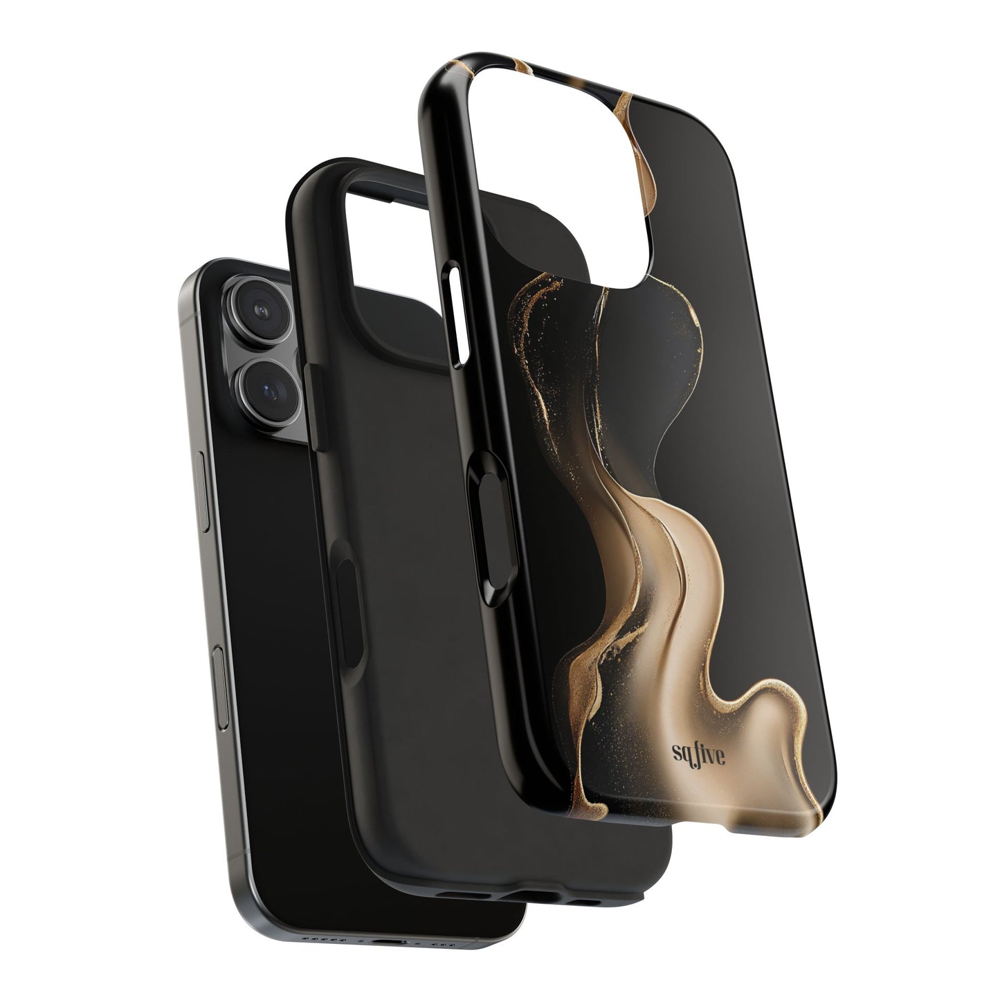 Elite Gold Wave Tough Phone Cases - iPhone 16/15/14/13 Case | Samsung Galaxy S23/S22/S21 Phone Case