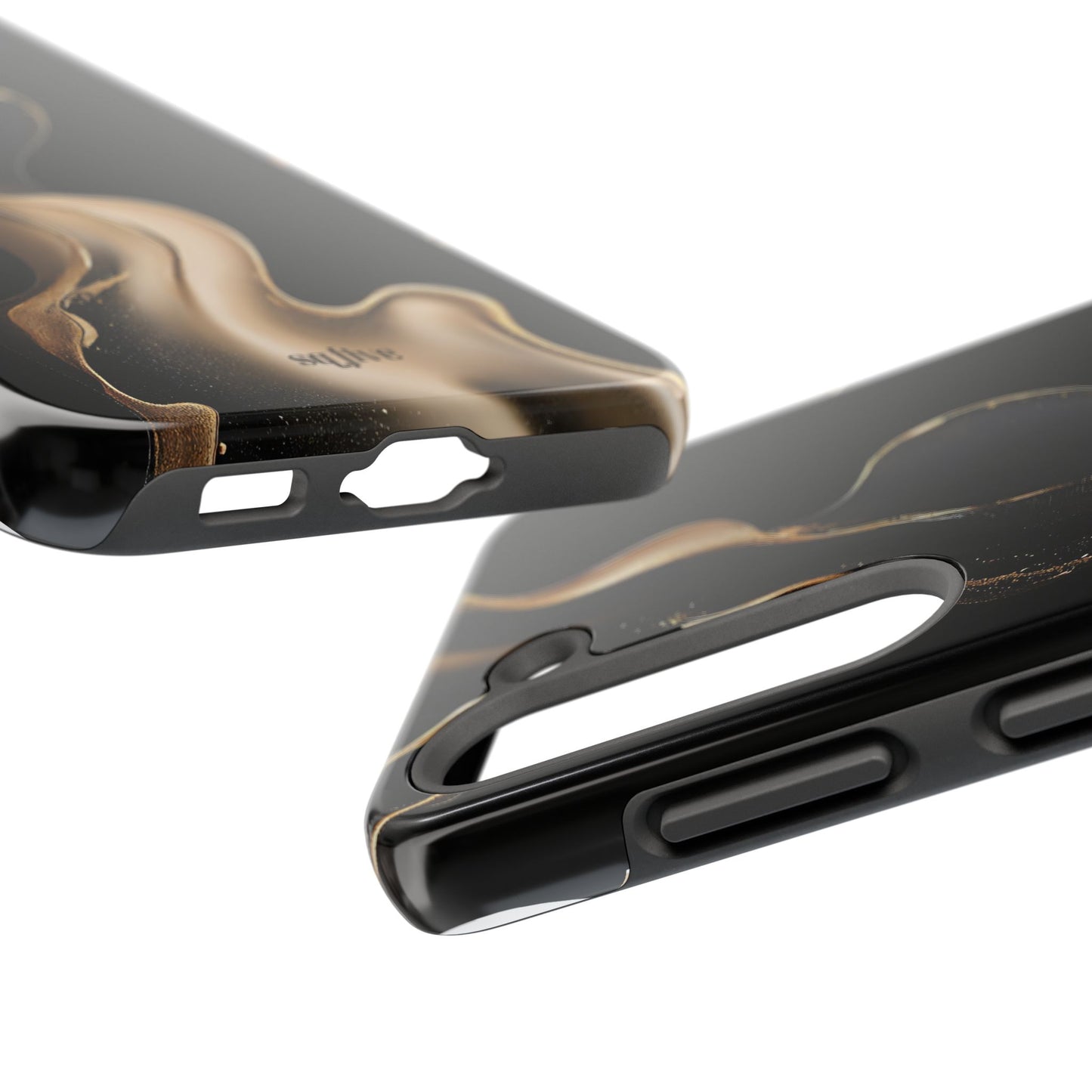 Elite Gold Wave Tough Phone Cases - iPhone 16/15/14/13 Case | Samsung Galaxy S23/S22/S21 Phone Case