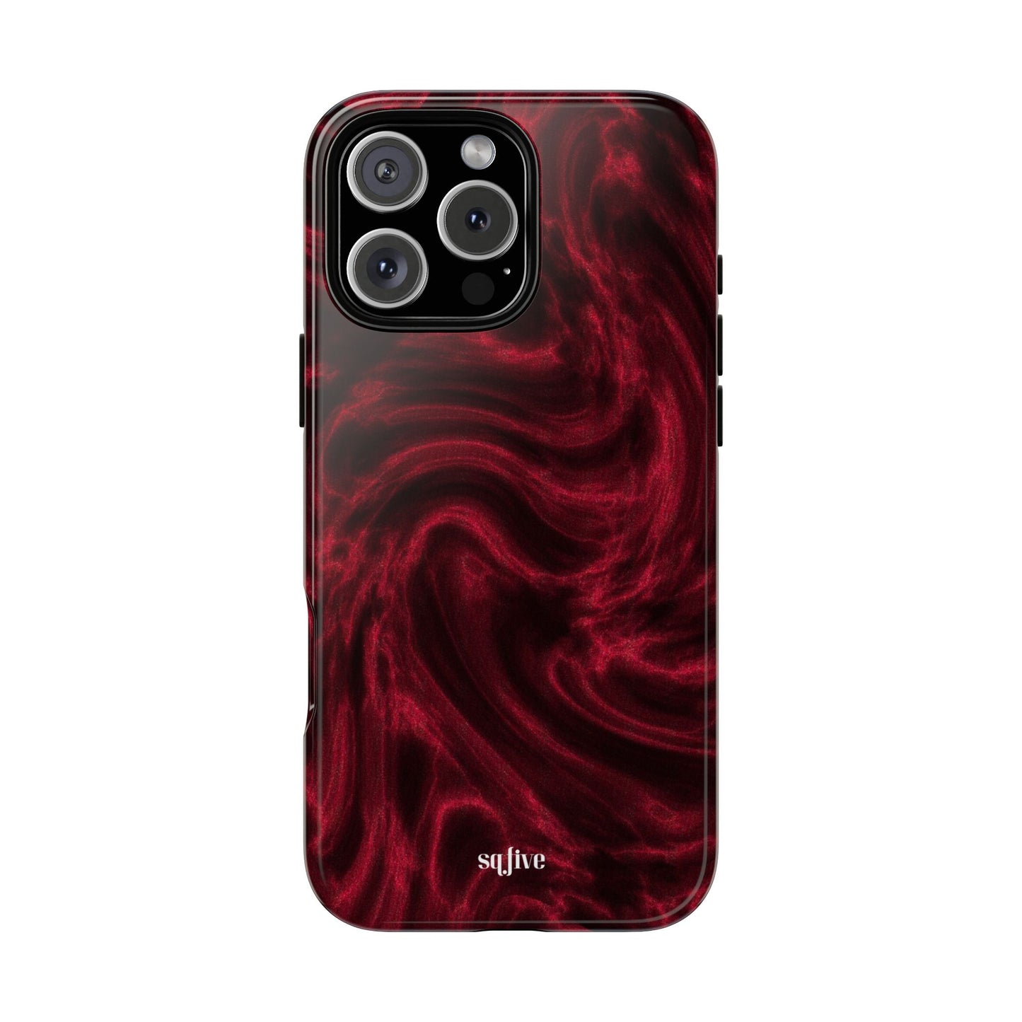 Red Wavy pattern Tough Cases