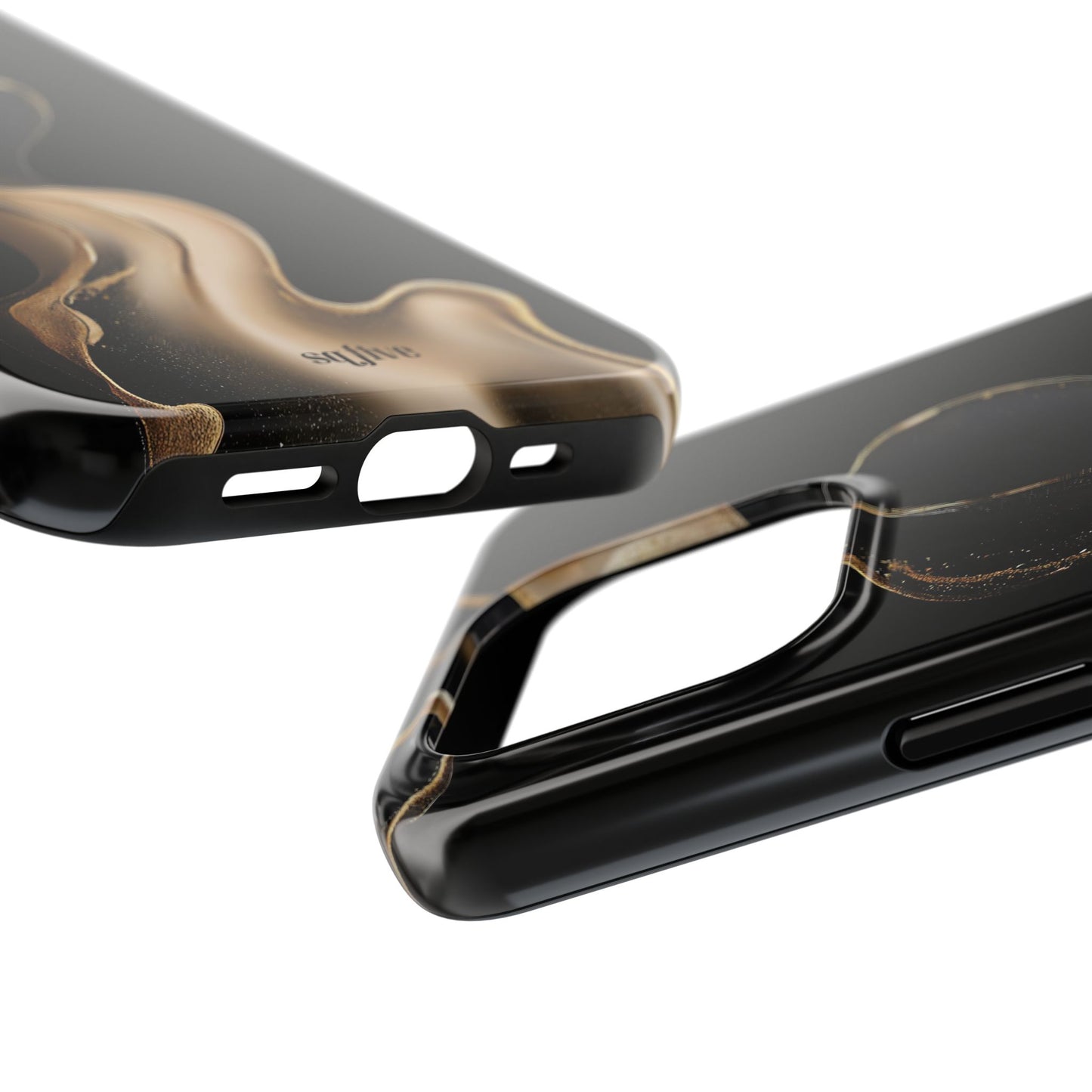 Elite Gold Wave Tough Phone Cases - iPhone 16/15/14/13 Case | Samsung Galaxy S23/S22/S21 Phone Case