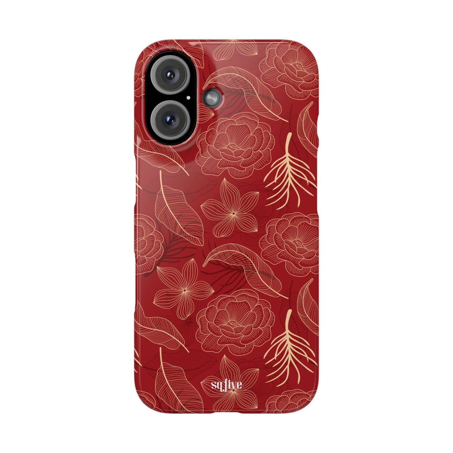 Red floral case