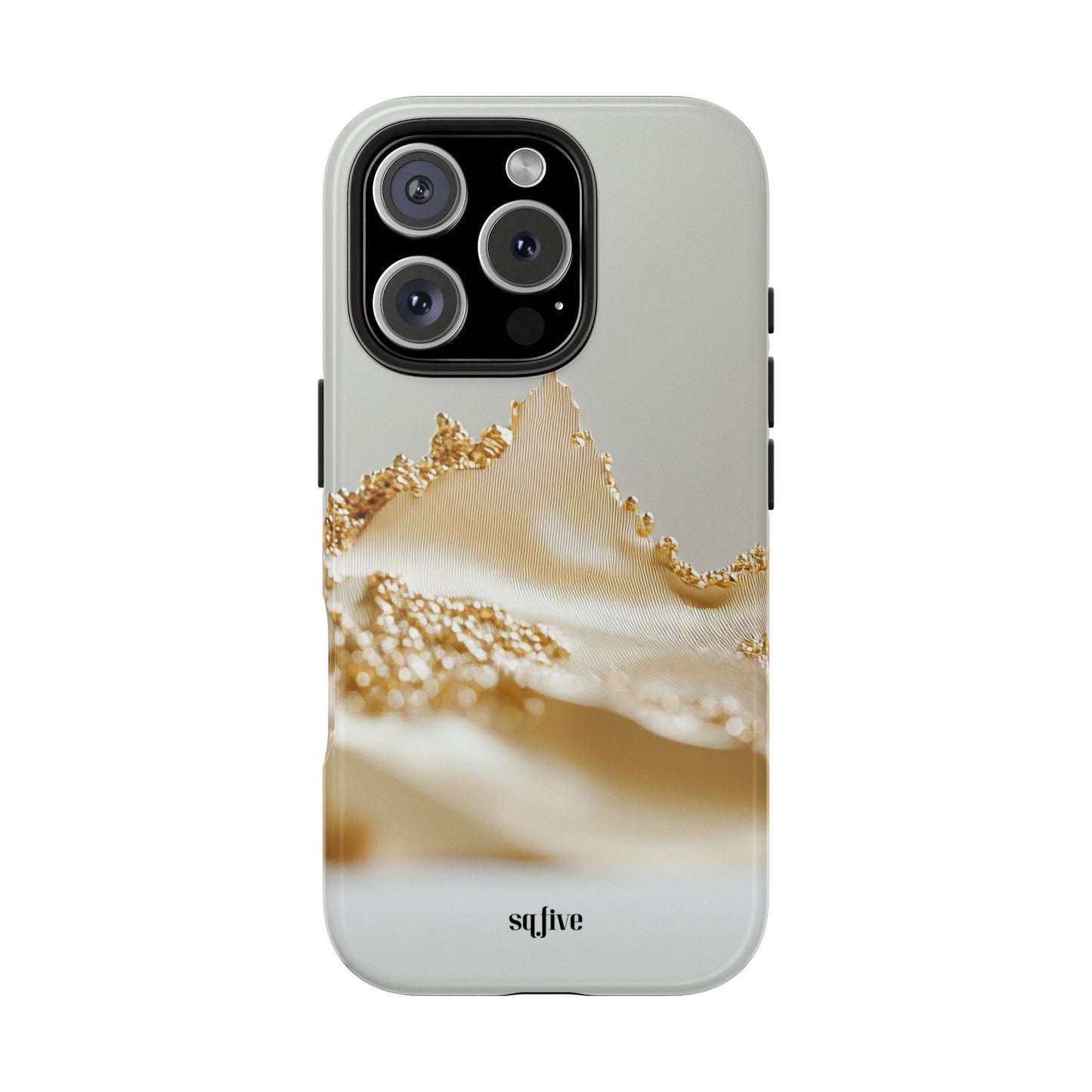 Elegant Gold Peaks Tough Phone Cases - iPhone 16/15/14/13 Case | Samsung Galaxy S23/S22/S21 Ultra Phone Case