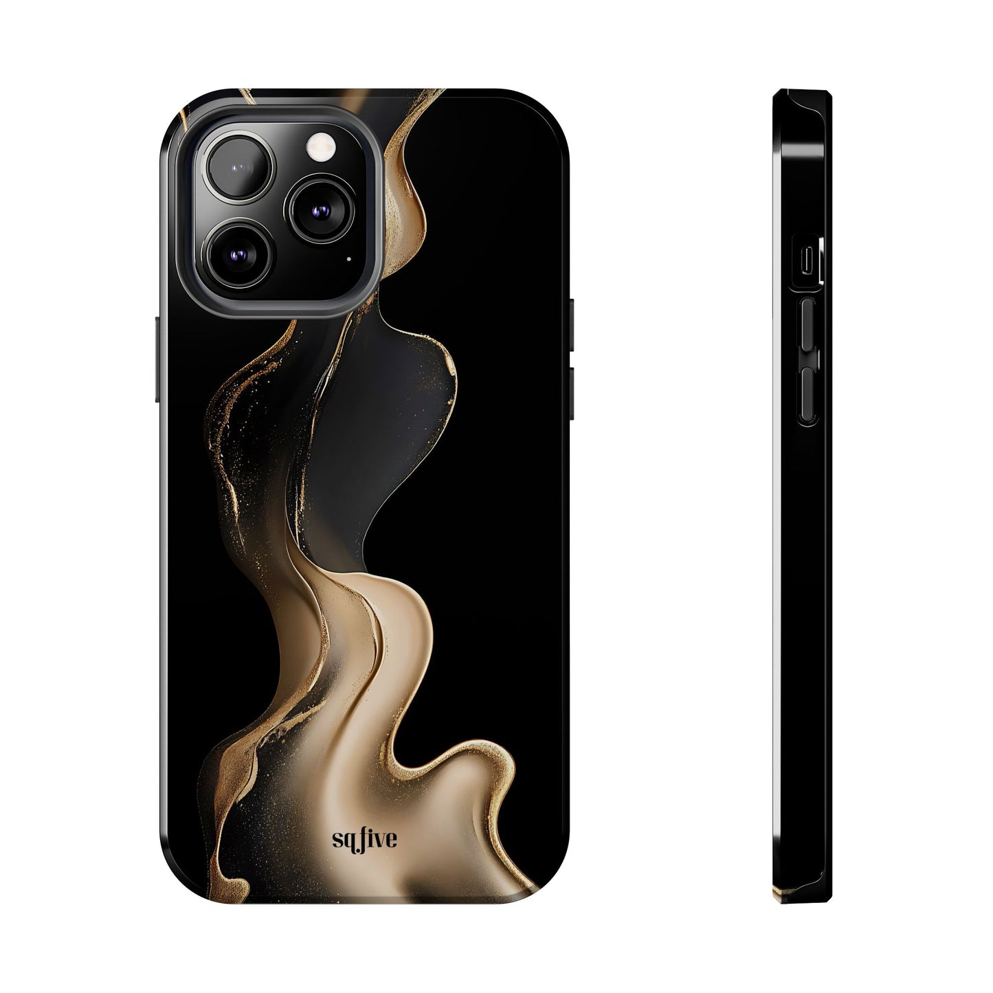 Elite Gold Wave Tough Phone Cases - iPhone 16/15/14/13 Case | Samsung Galaxy S23/S22/S21 Phone Case