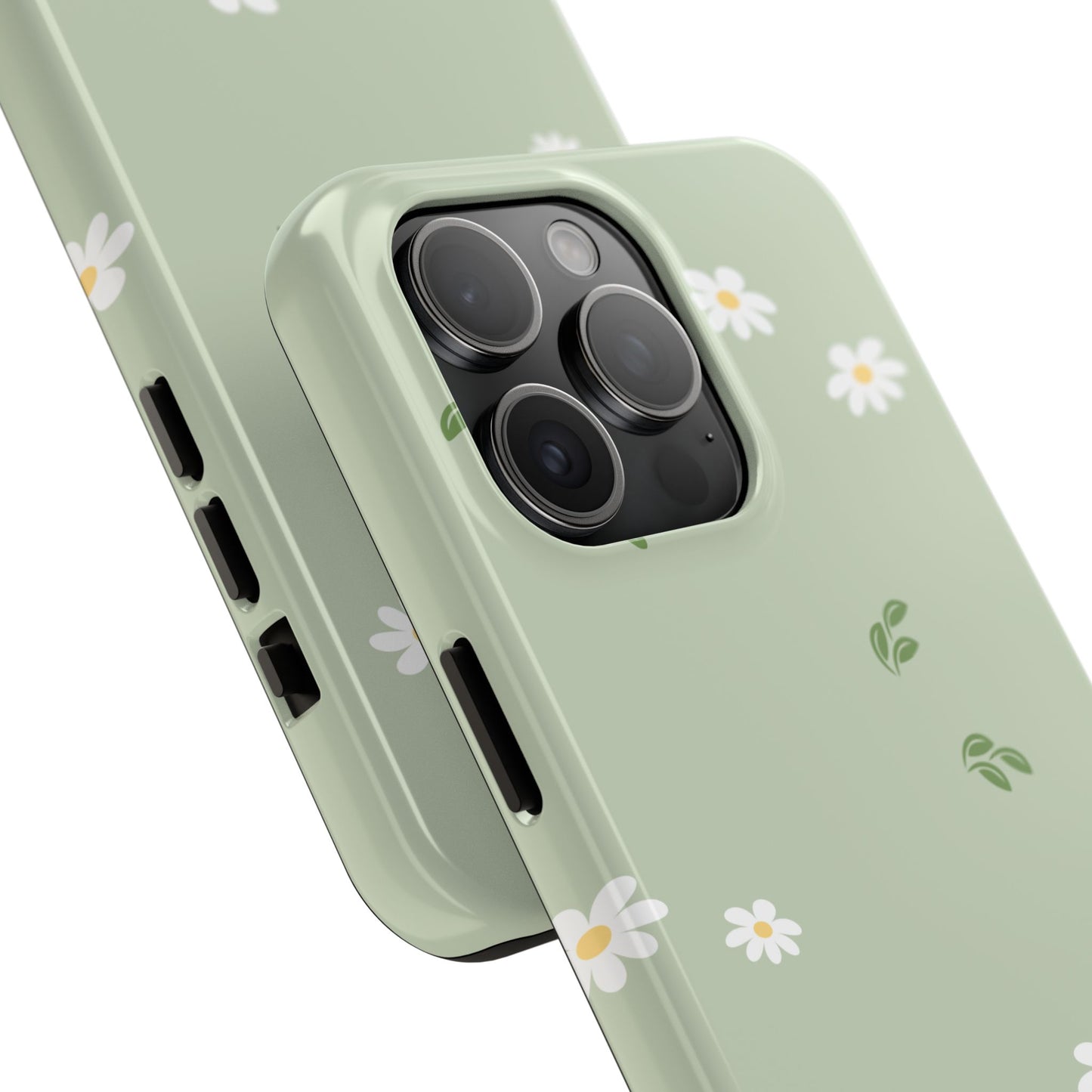 Floral Tough Phone Case - Durable Protection with Daisy Design
