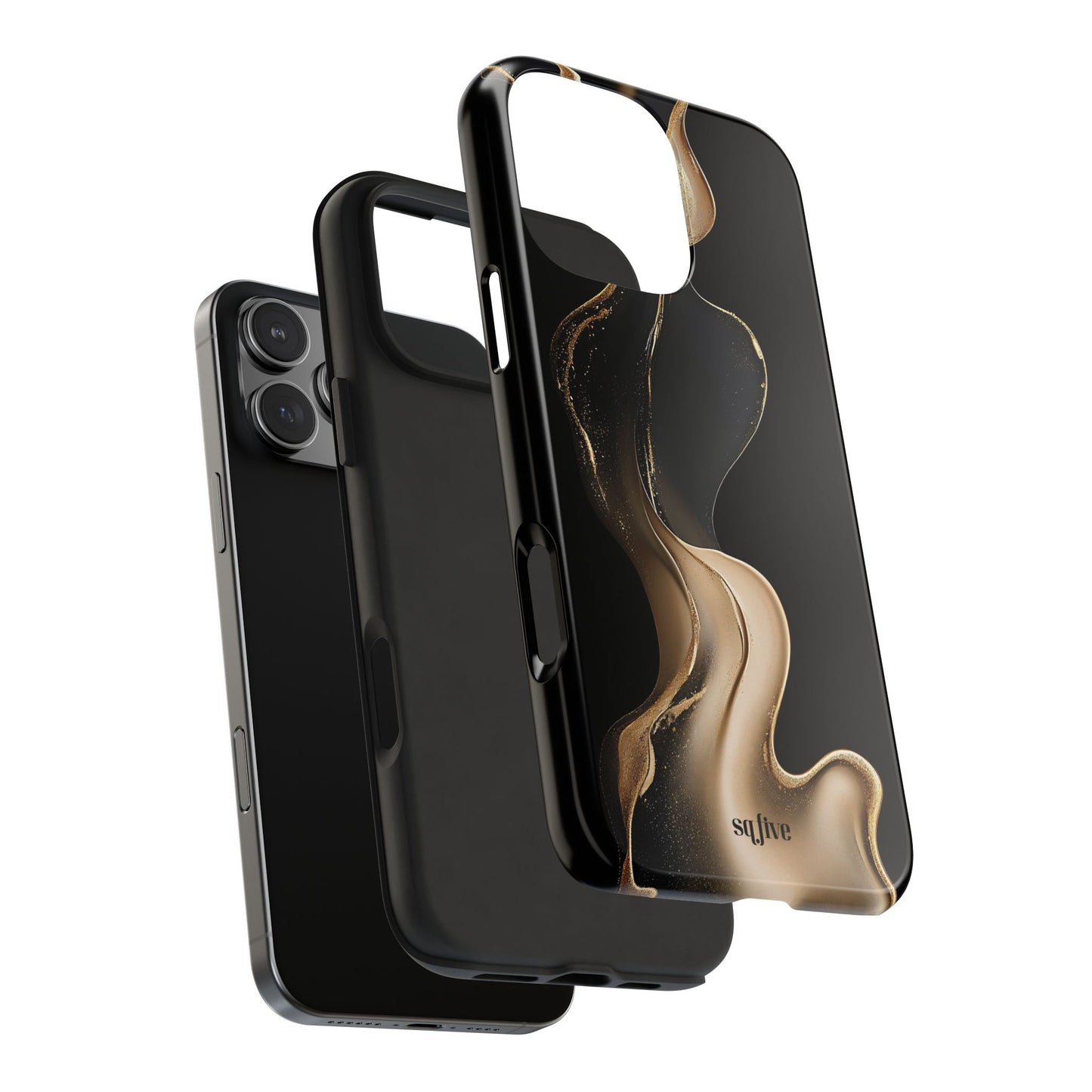 Elite Gold Wave Tough Phone Cases - iPhone 16/15/14/13 Case | Samsung Galaxy S23/S22/S21 Phone Case