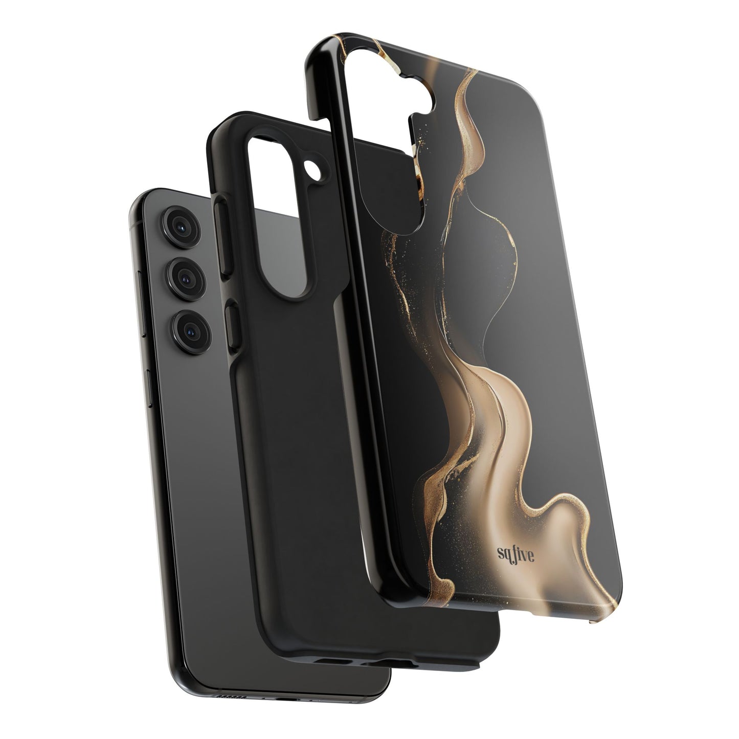 Elite Gold Wave Tough Phone Cases - iPhone 16/15/14/13 Case | Samsung Galaxy S23/S22/S21 Phone Case