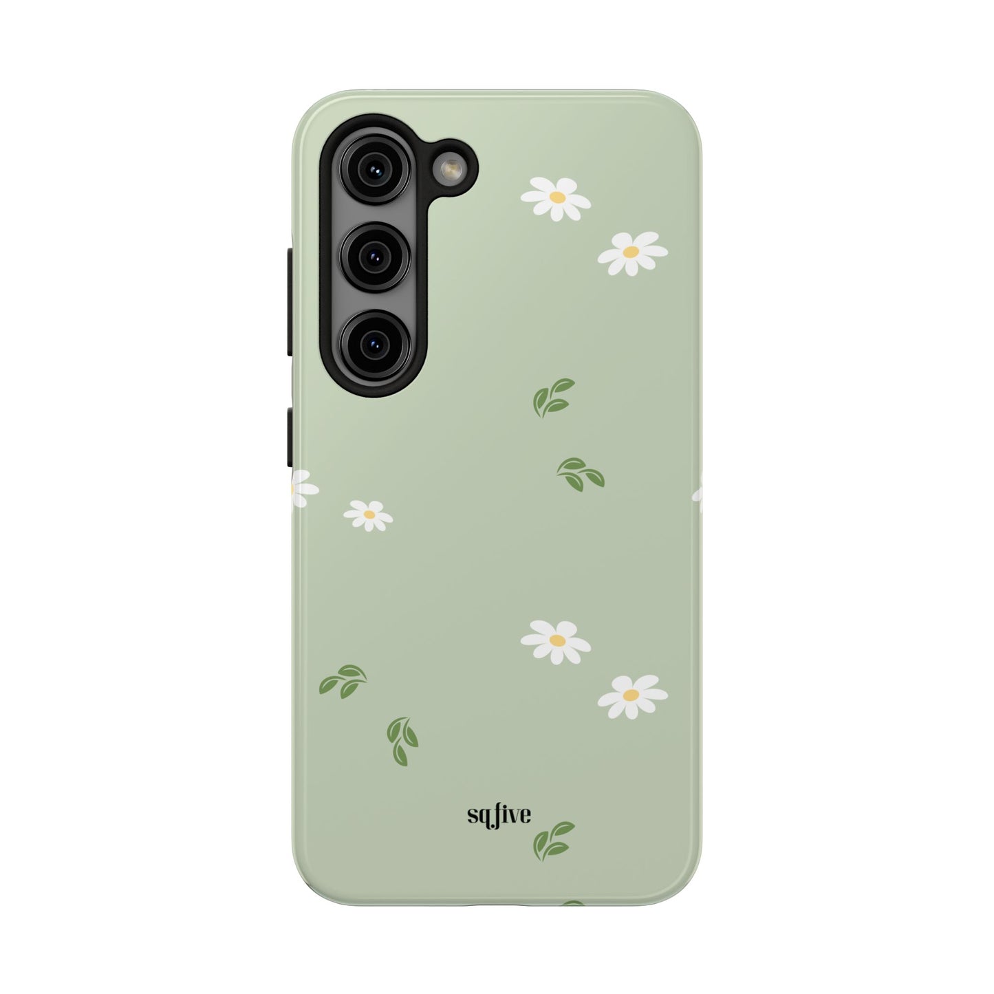 Floral Tough Phone Case - Durable Protection with Daisy Design