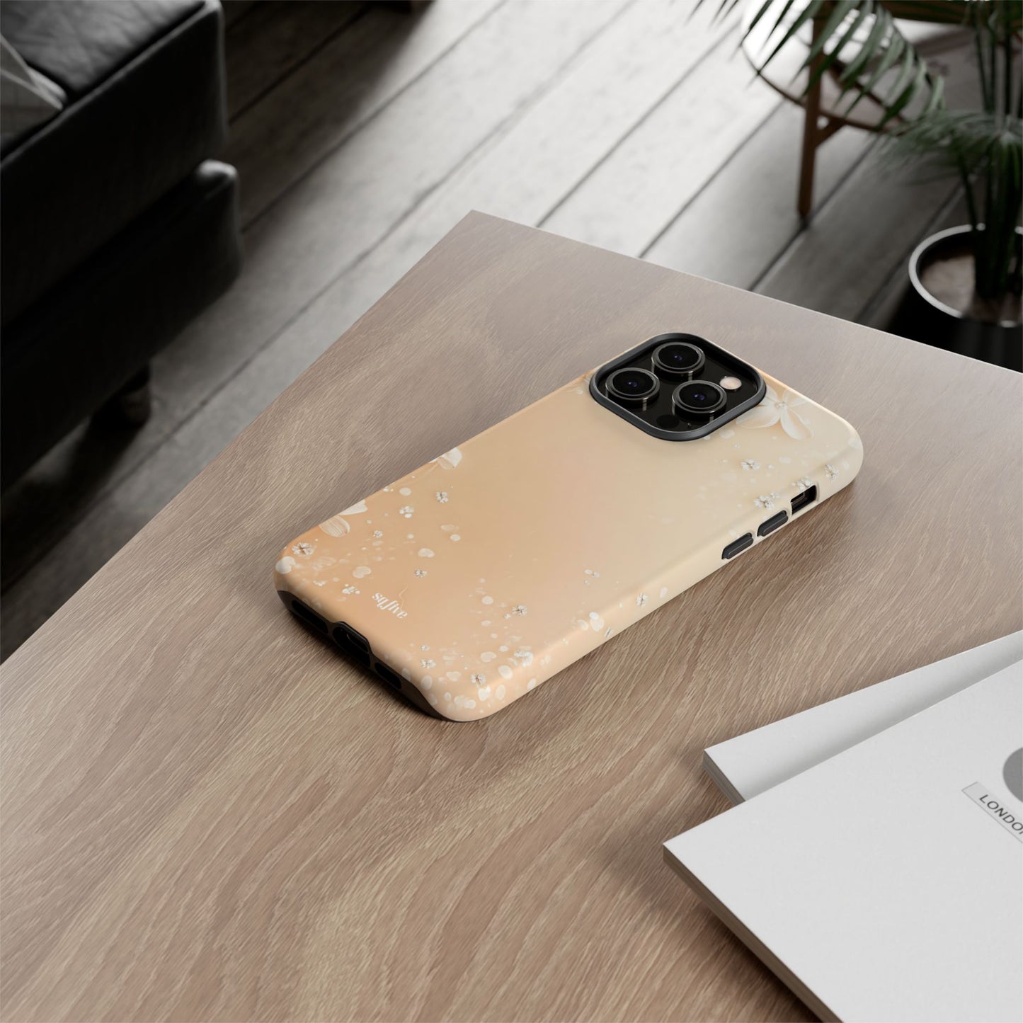 Peach Floral Tough Cases