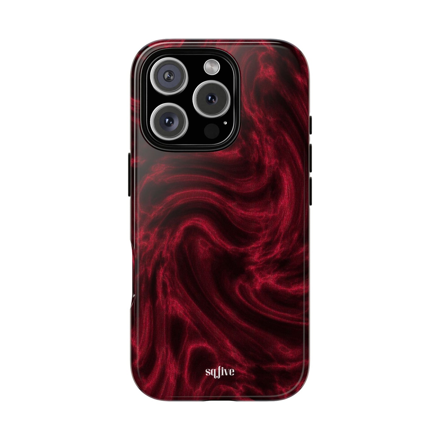 Red Wavy pattern Tough Cases