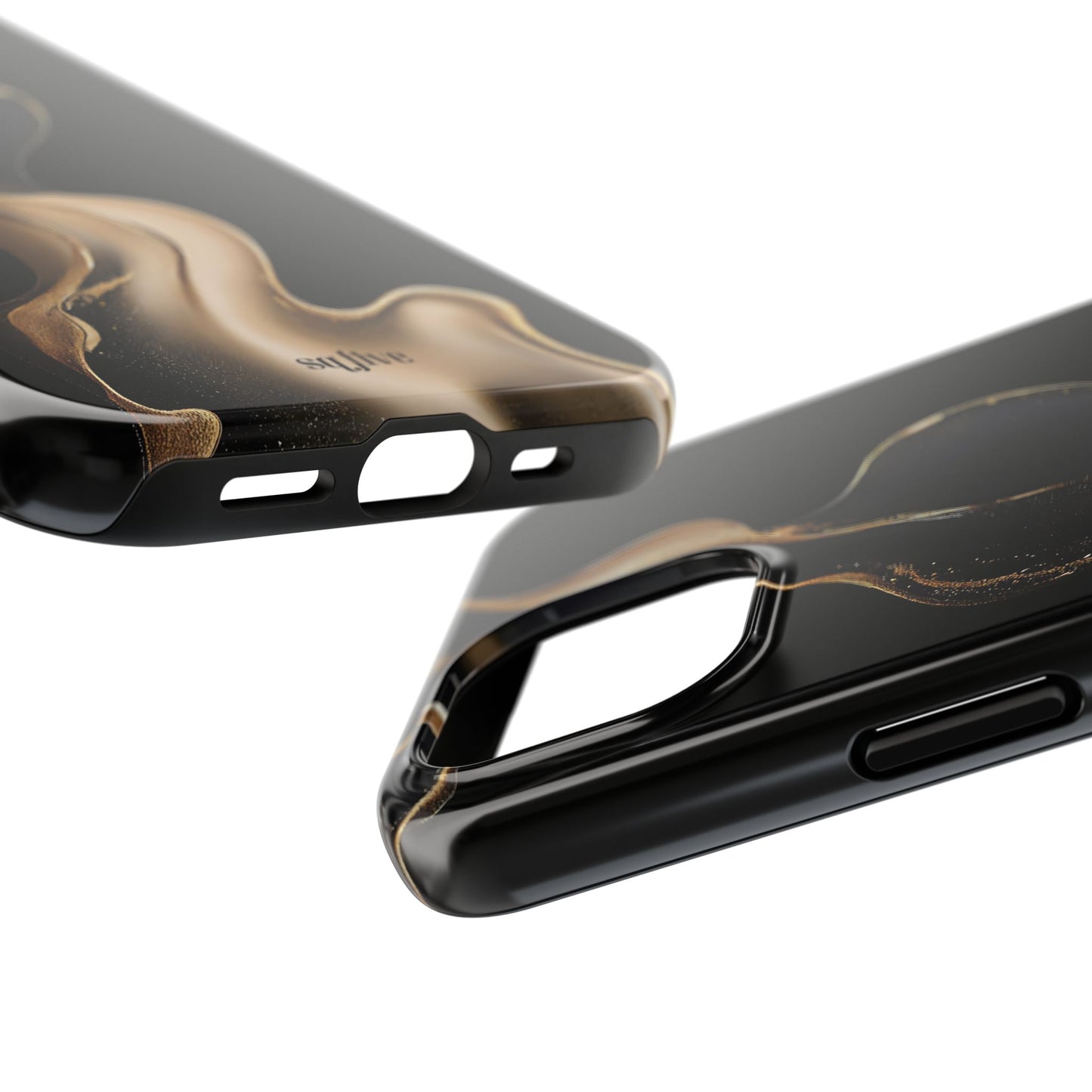 Elite Gold Wave Tough Phone Cases - iPhone 16/15/14/13 Case | Samsung Galaxy S23/S22/S21 Phone Case