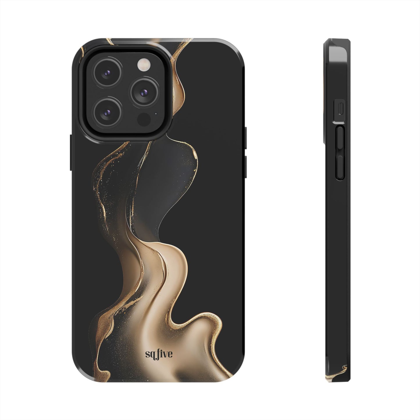 Elite Gold Wave Tough Phone Cases - iPhone 16/15/14/13 Case | Samsung Galaxy S23/S22/S21 Phone Case