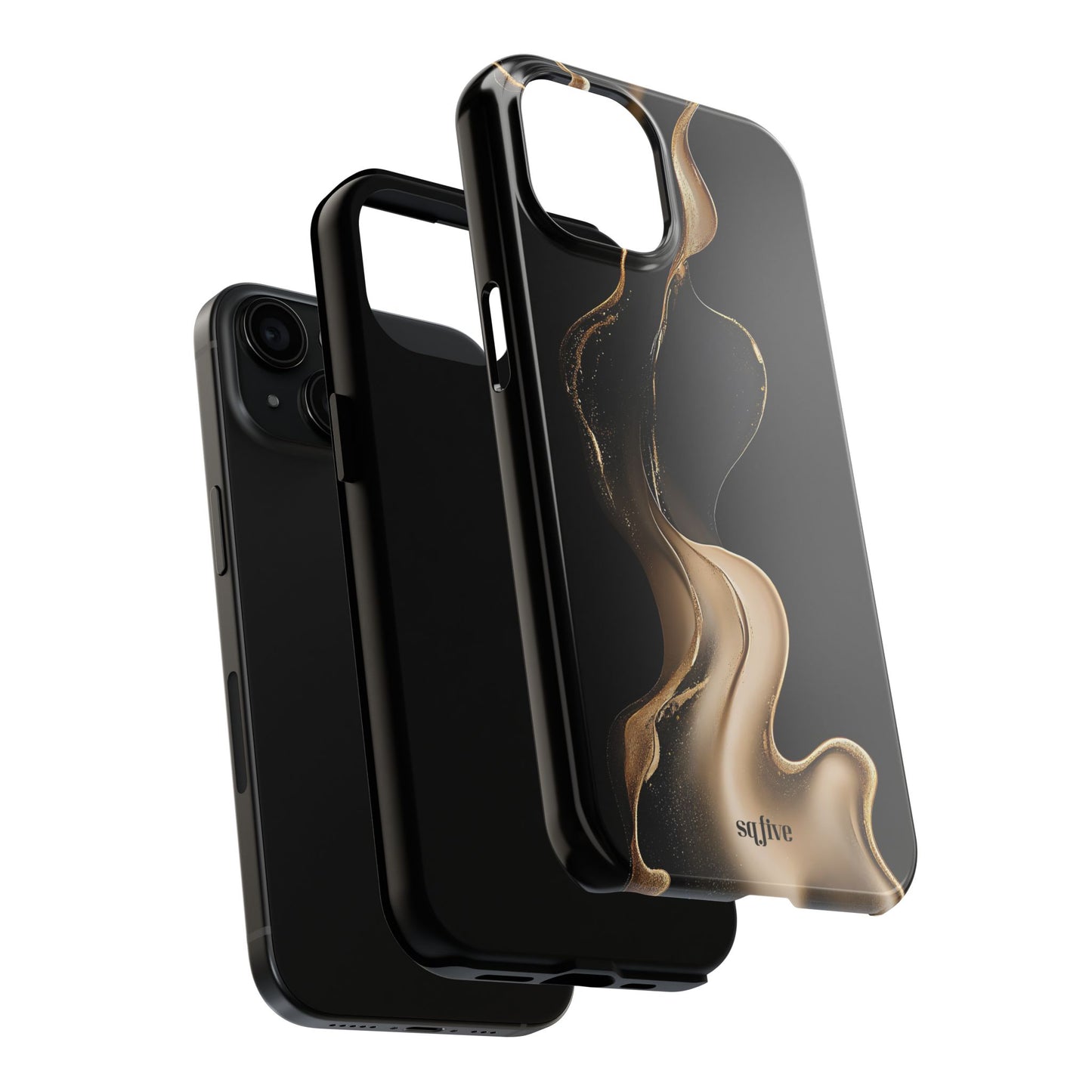 Elite Gold Wave Tough Phone Cases - iPhone 16/15/14/13 Case | Samsung Galaxy S23/S22/S21 Phone Case