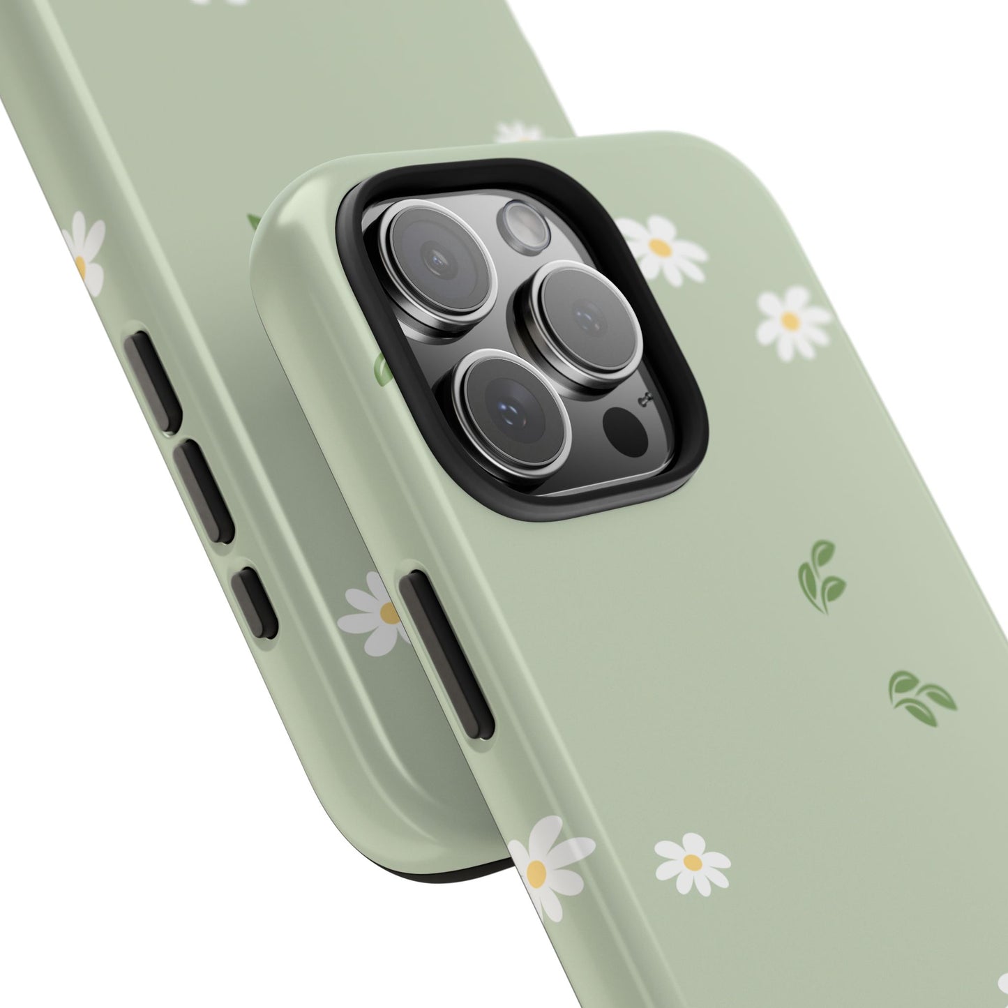 Floral Tough Phone Case - Durable Protection with Daisy Design