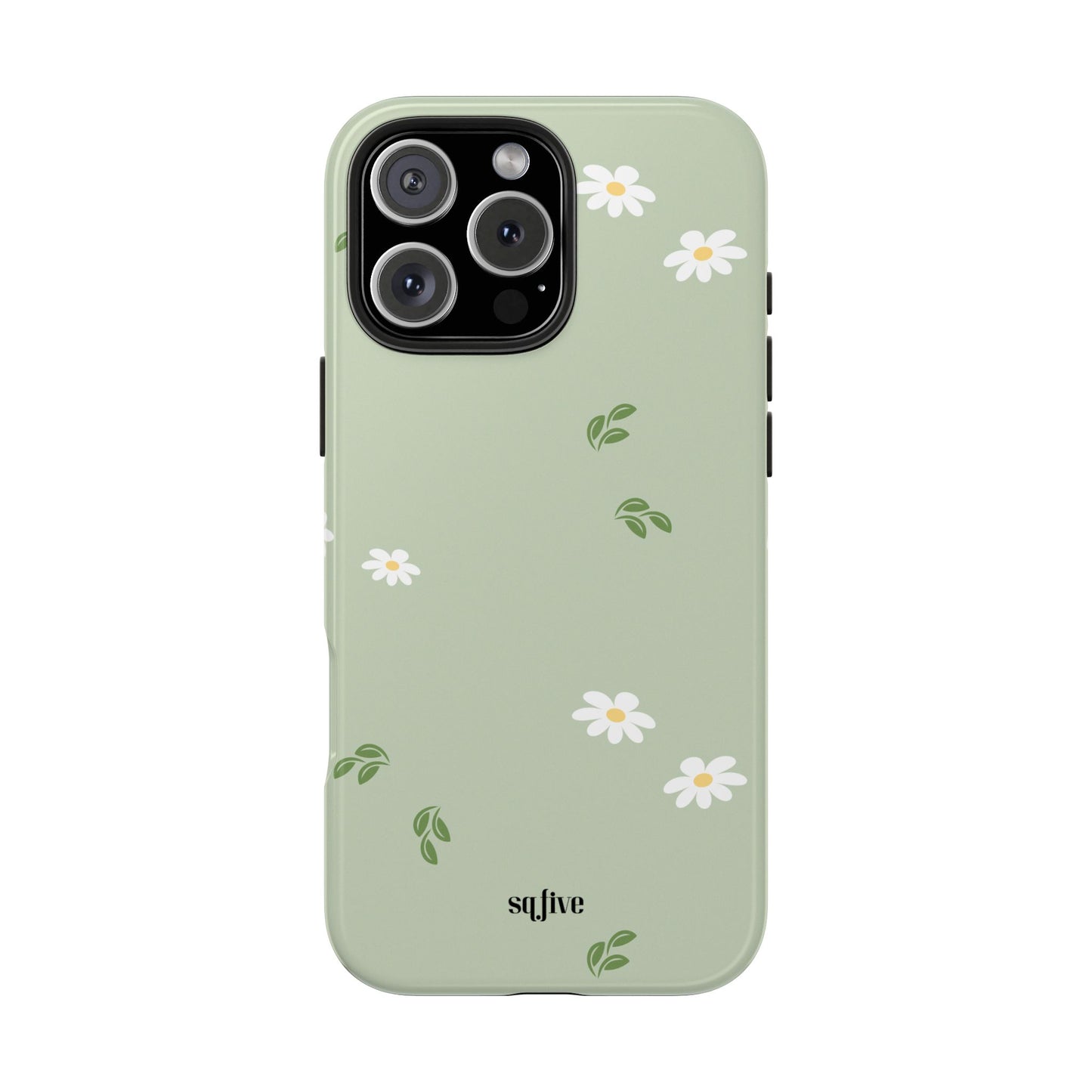 Floral Tough Phone Case - Durable Protection with Daisy Design