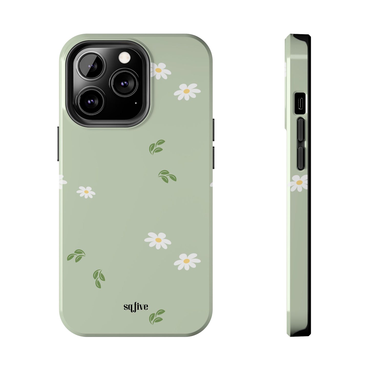Floral Tough Phone Case - Durable Protection with Daisy Design