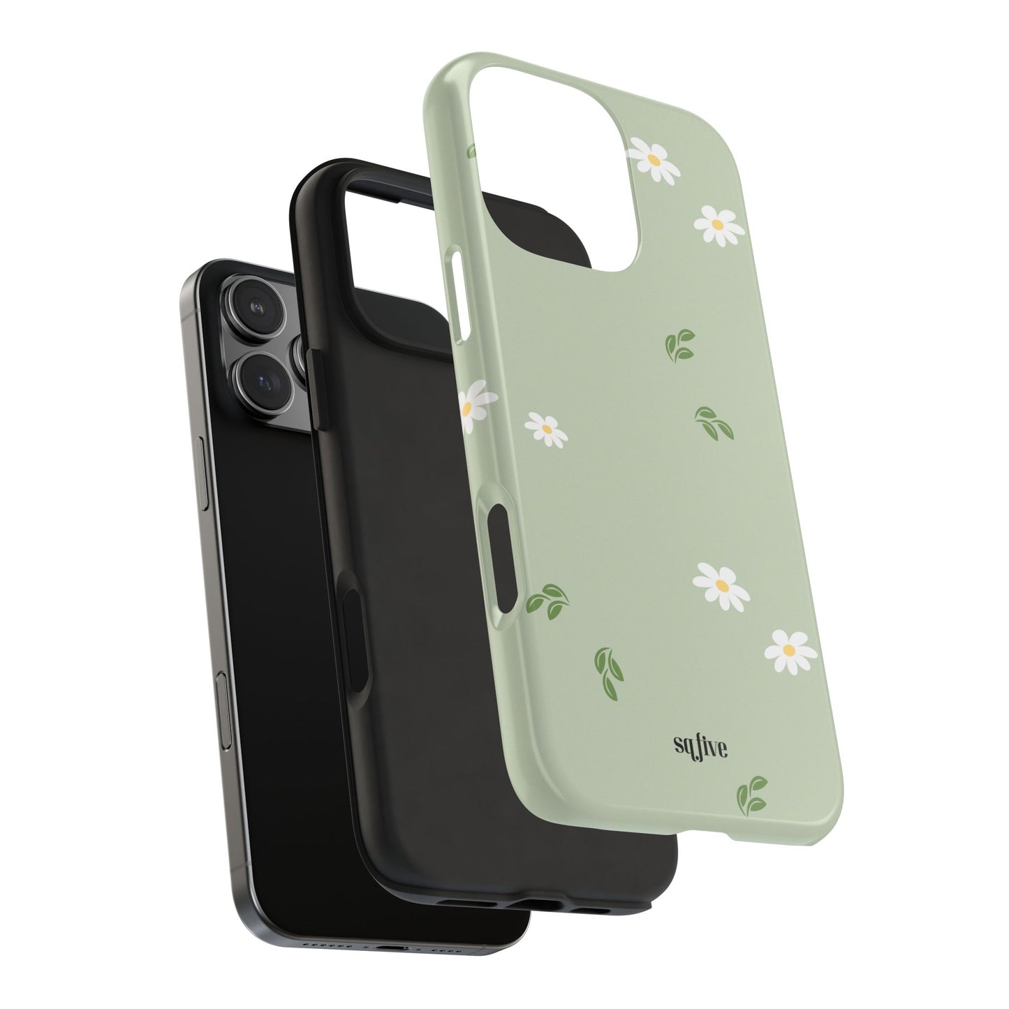 Floral Tough Phone Case - Durable Protection with Daisy Design