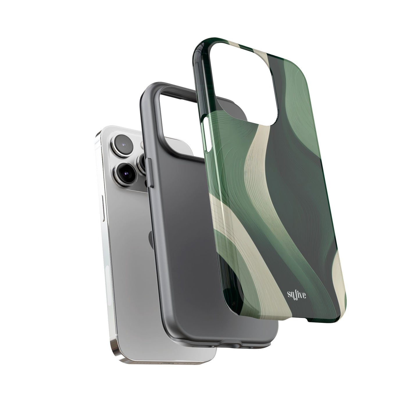 Green Abstract Tough Cases