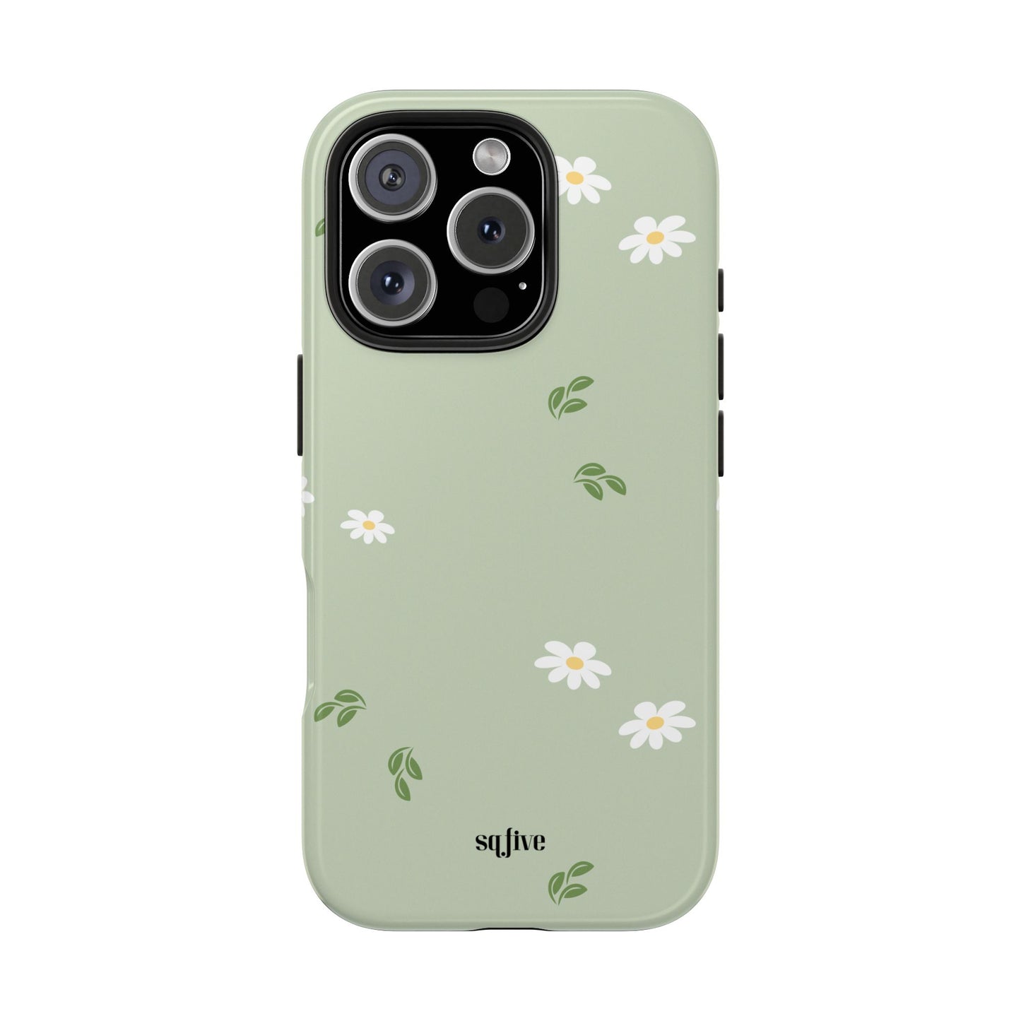 Floral Tough Phone Case - Durable Protection with Daisy Design
