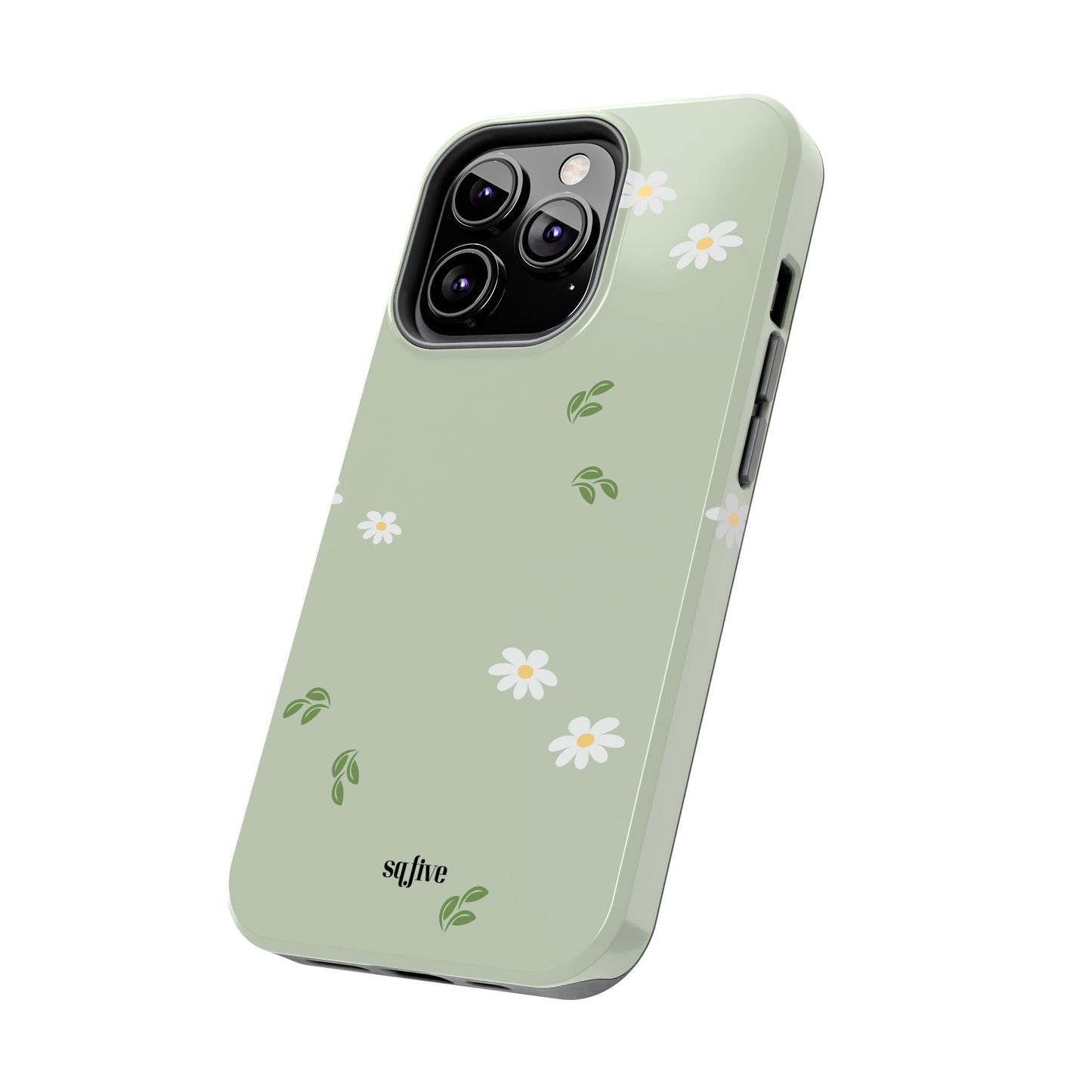 Floral Tough Phone Case - Durable Protection with Daisy Design