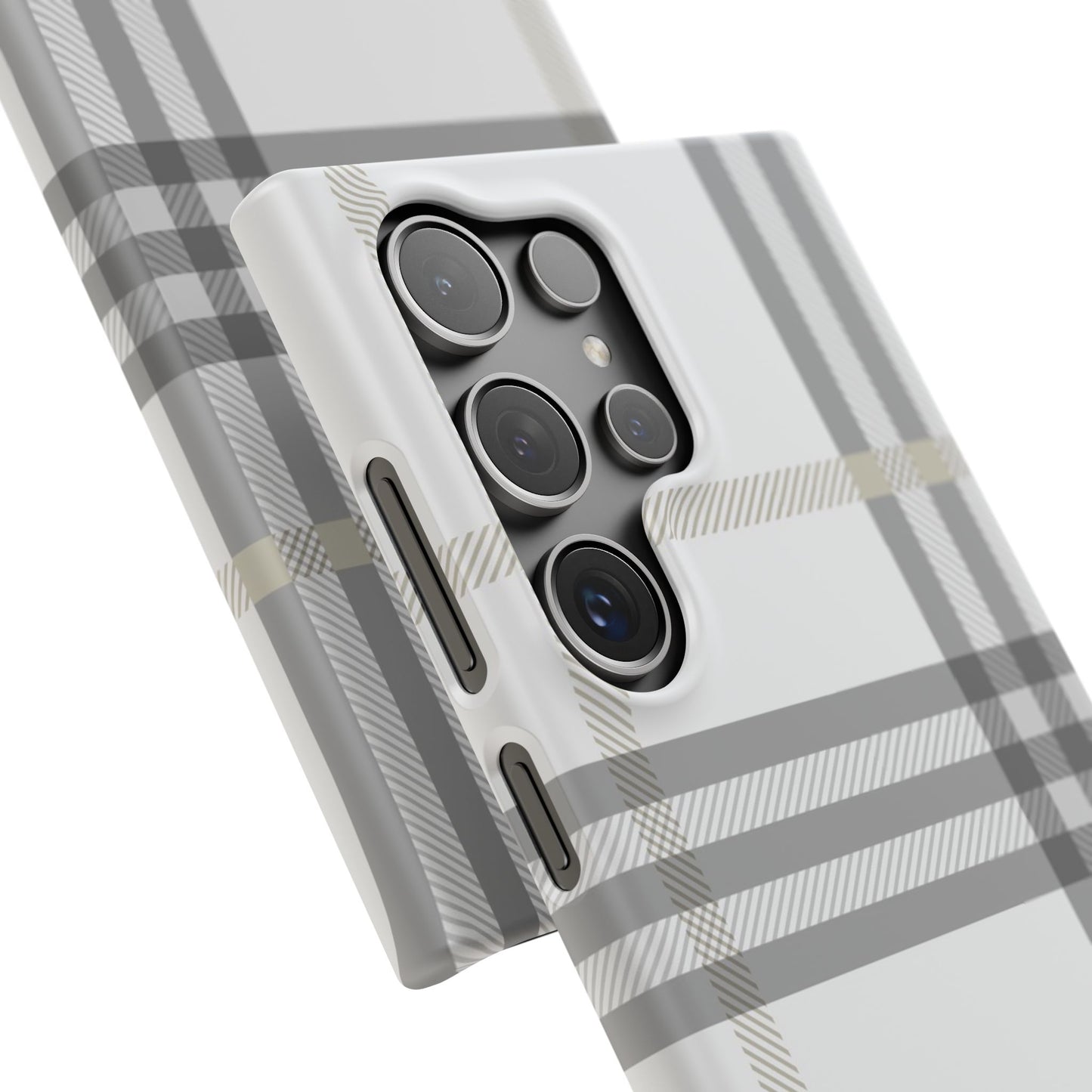 Grey Check Snap Cases
