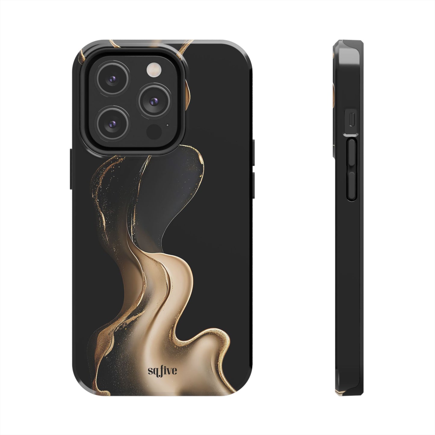 Elite Gold Wave Tough Phone Cases - iPhone 16/15/14/13 Case | Samsung Galaxy S23/S22/S21 Phone Case