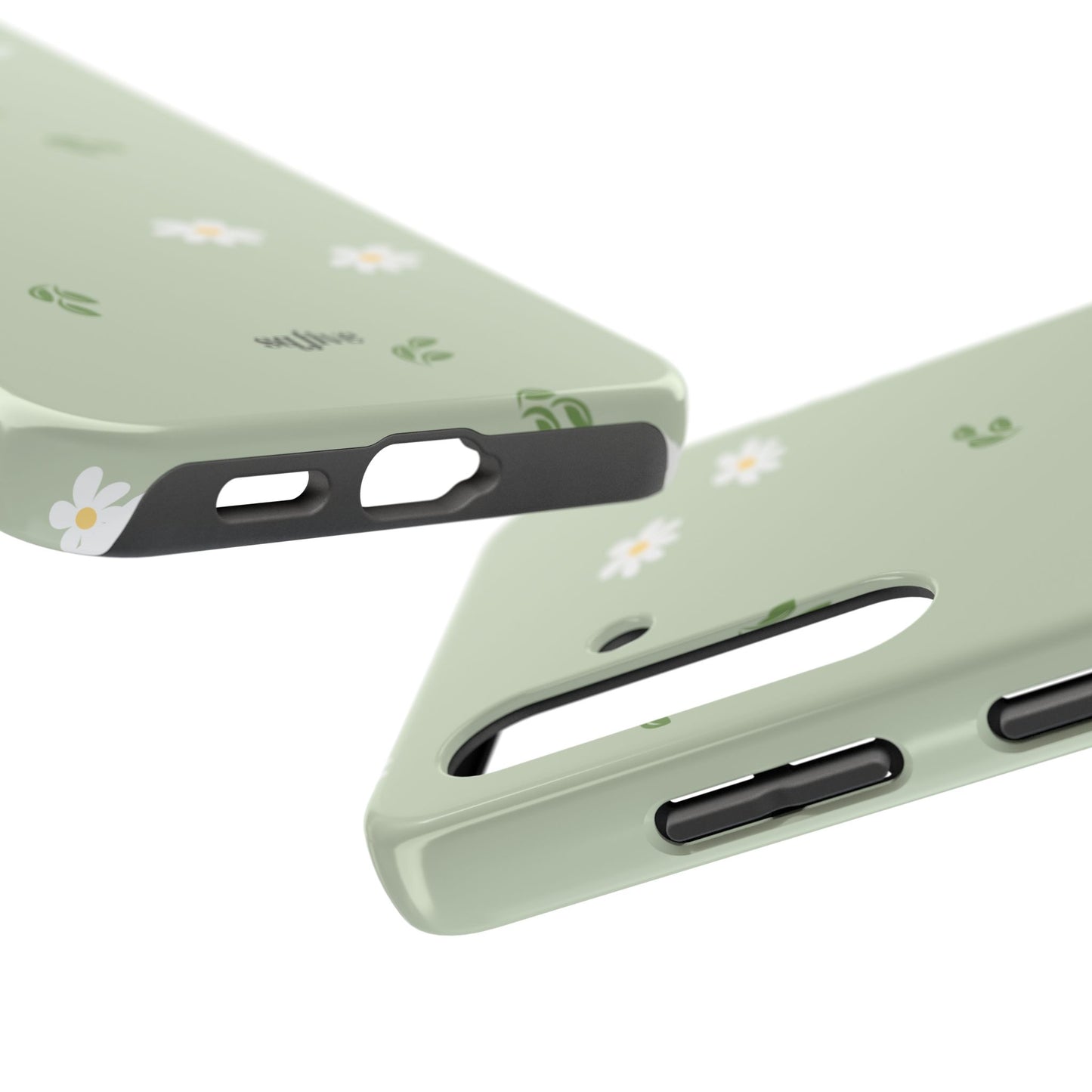 Floral Tough Phone Case - Durable Protection with Daisy Design