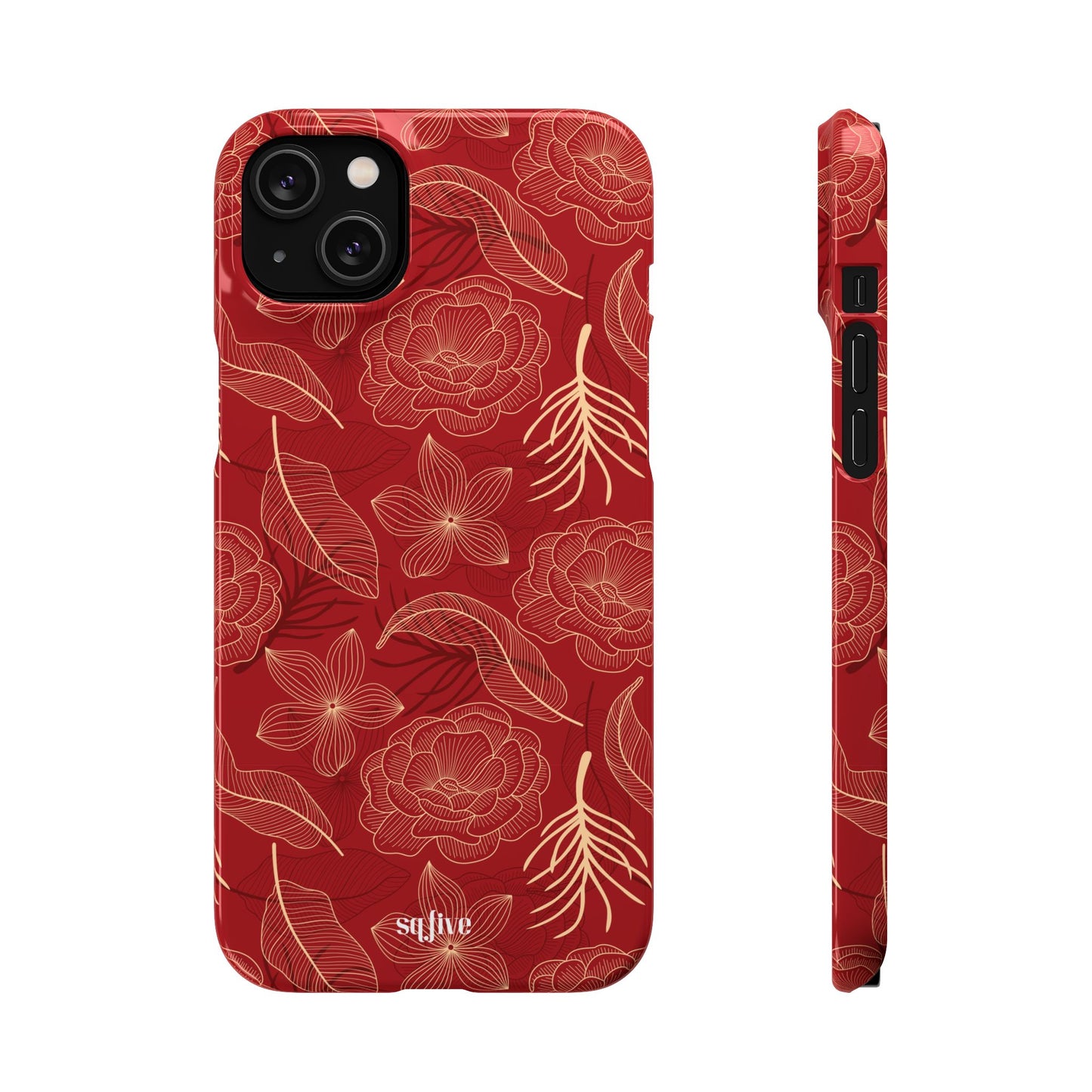 Red floral case