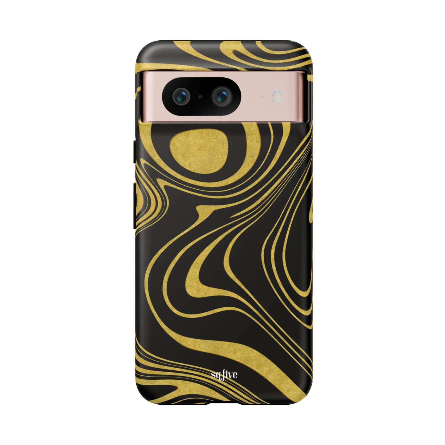 Black Yellow Wavy Tough Cases