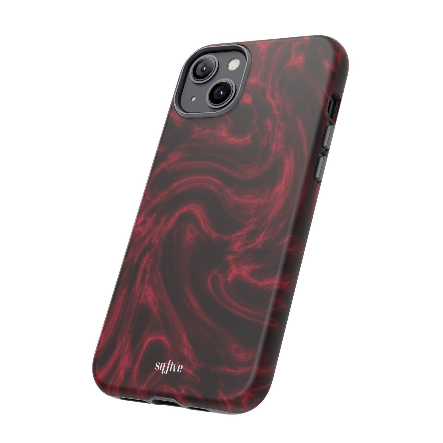 Red Wavy pattern Tough Cases