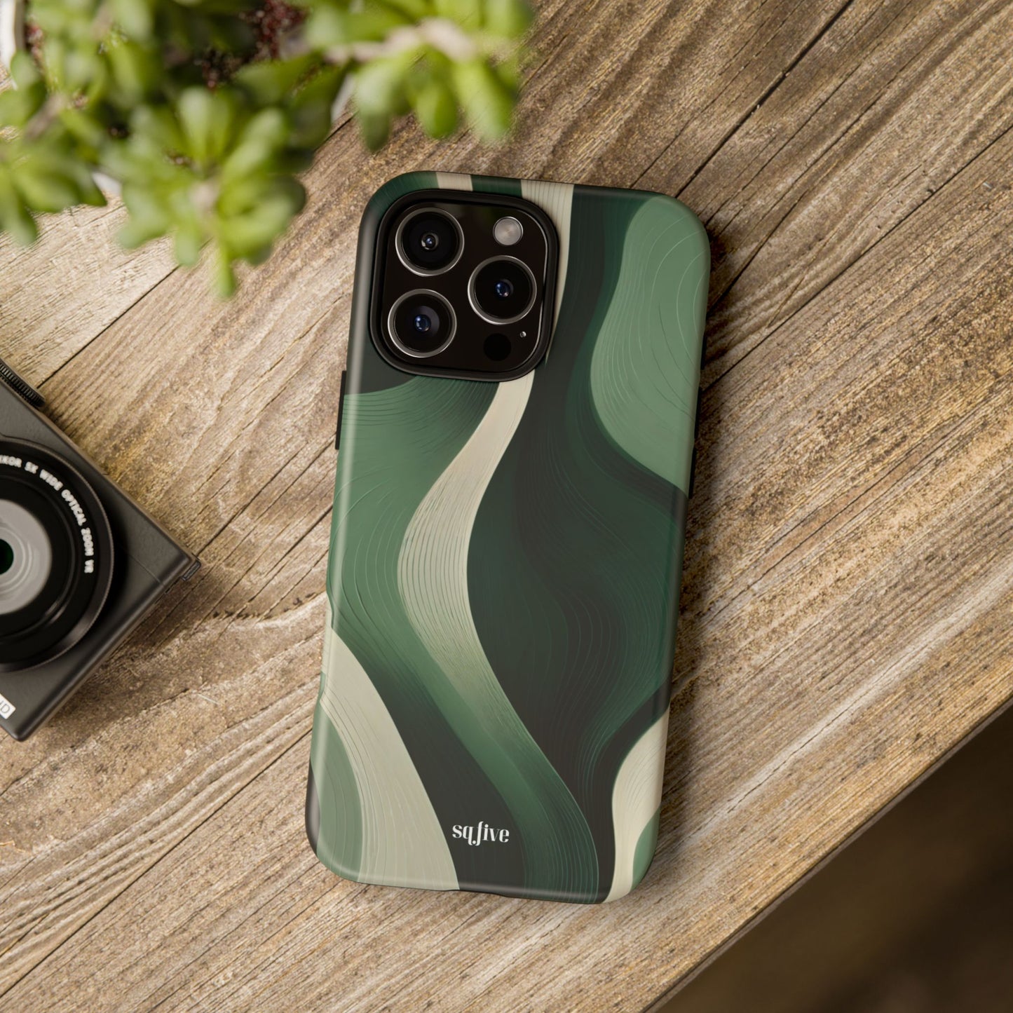 Green Abstract Tough Cases