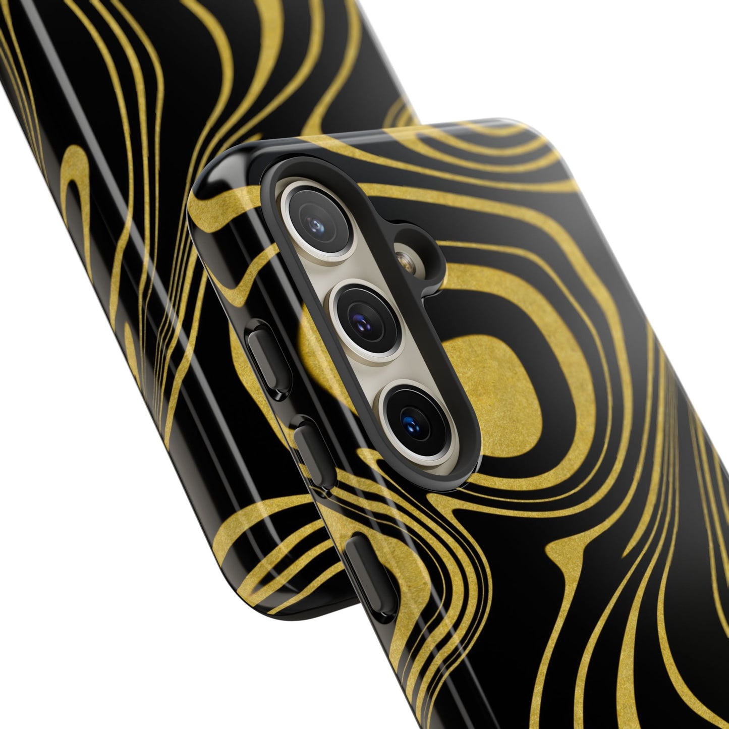 Black Yellow Wavy Tough Cases