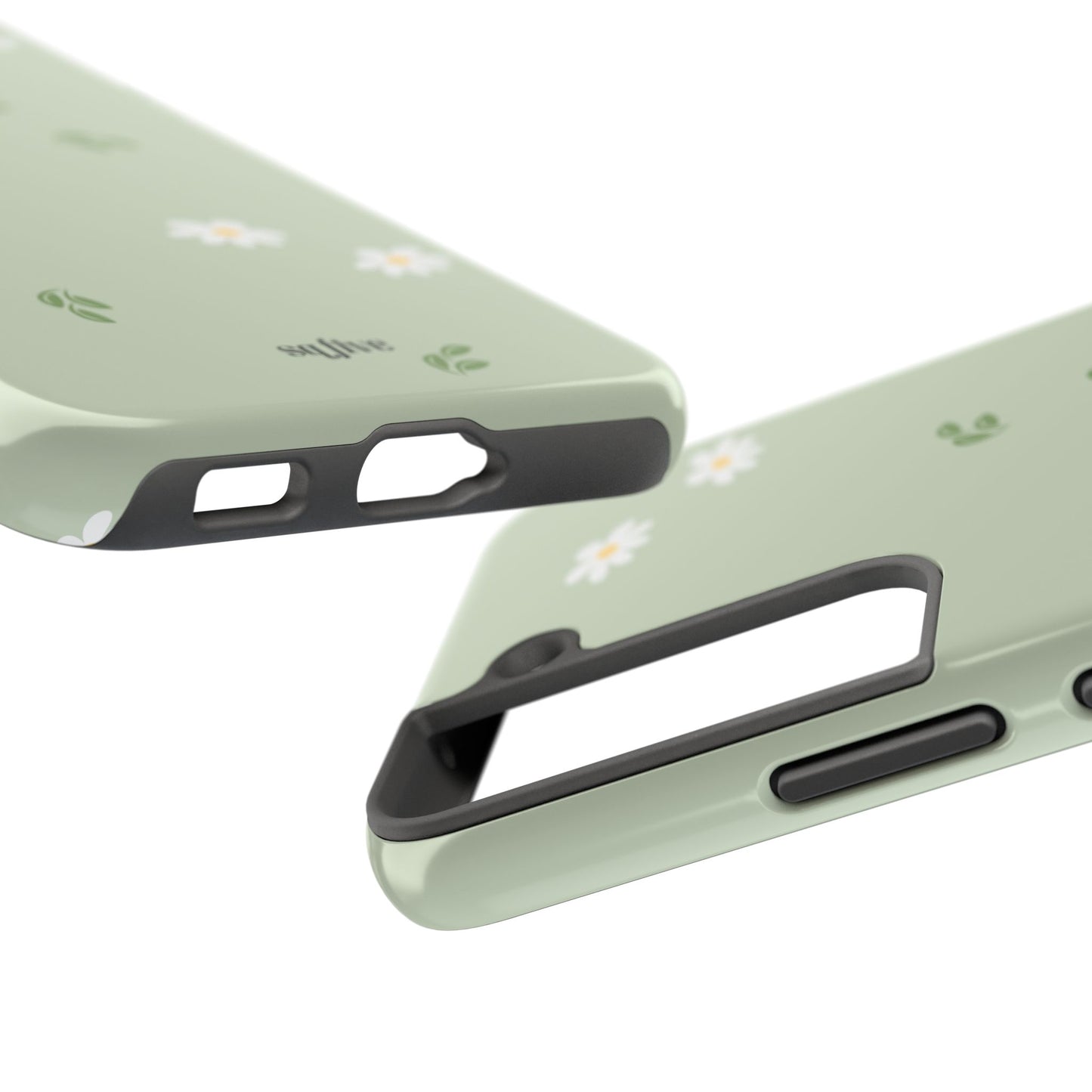 Floral Tough Phone Case - Durable Protection with Daisy Design