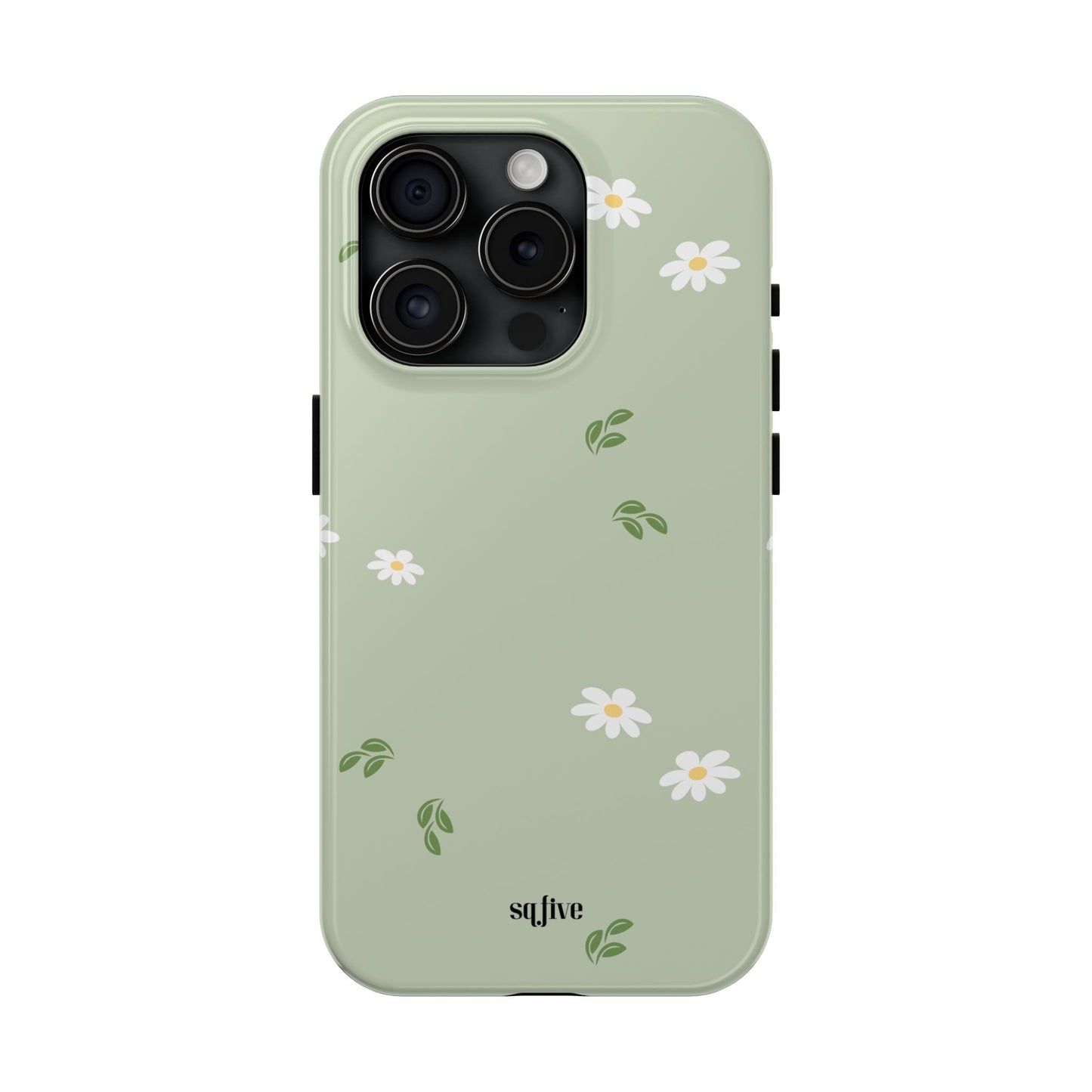 Floral Tough Phone Case - Durable Protection with Daisy Design
