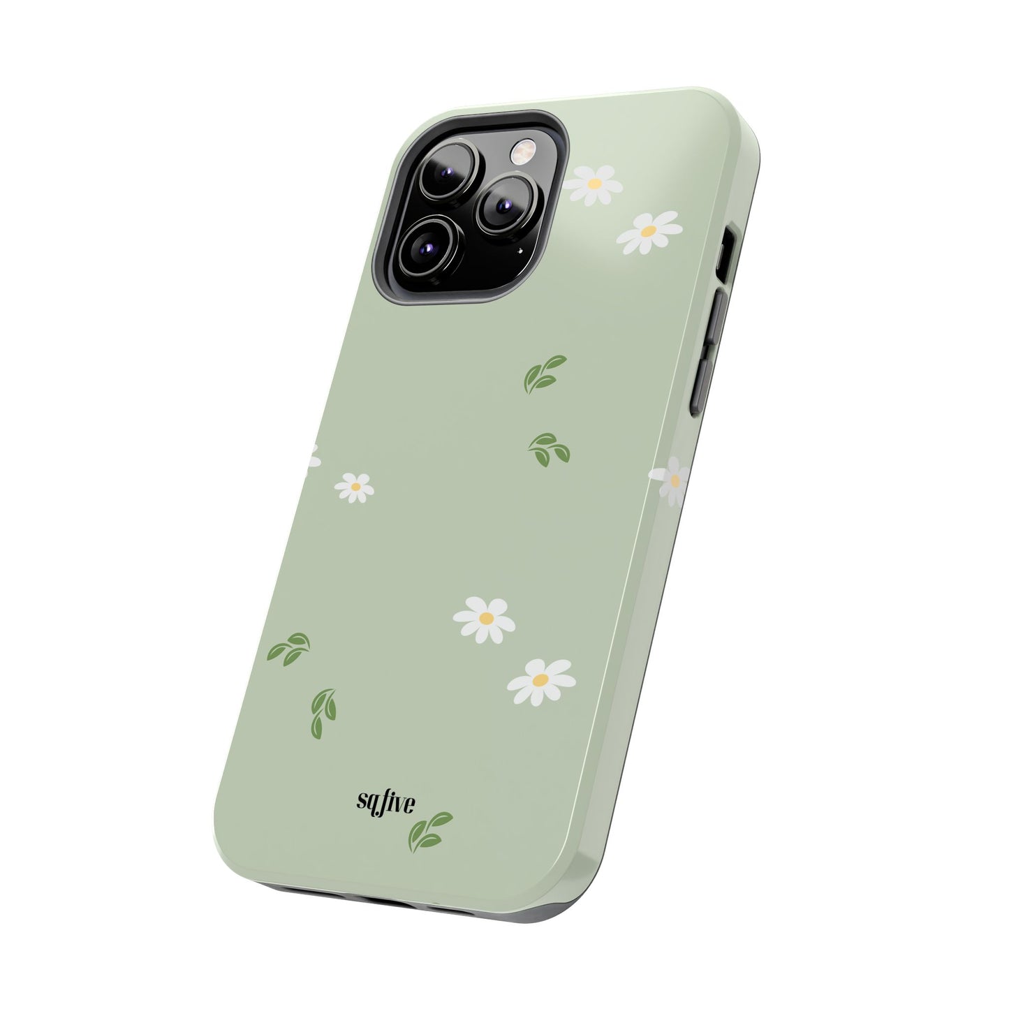 Floral Tough Phone Case - Durable Protection with Daisy Design