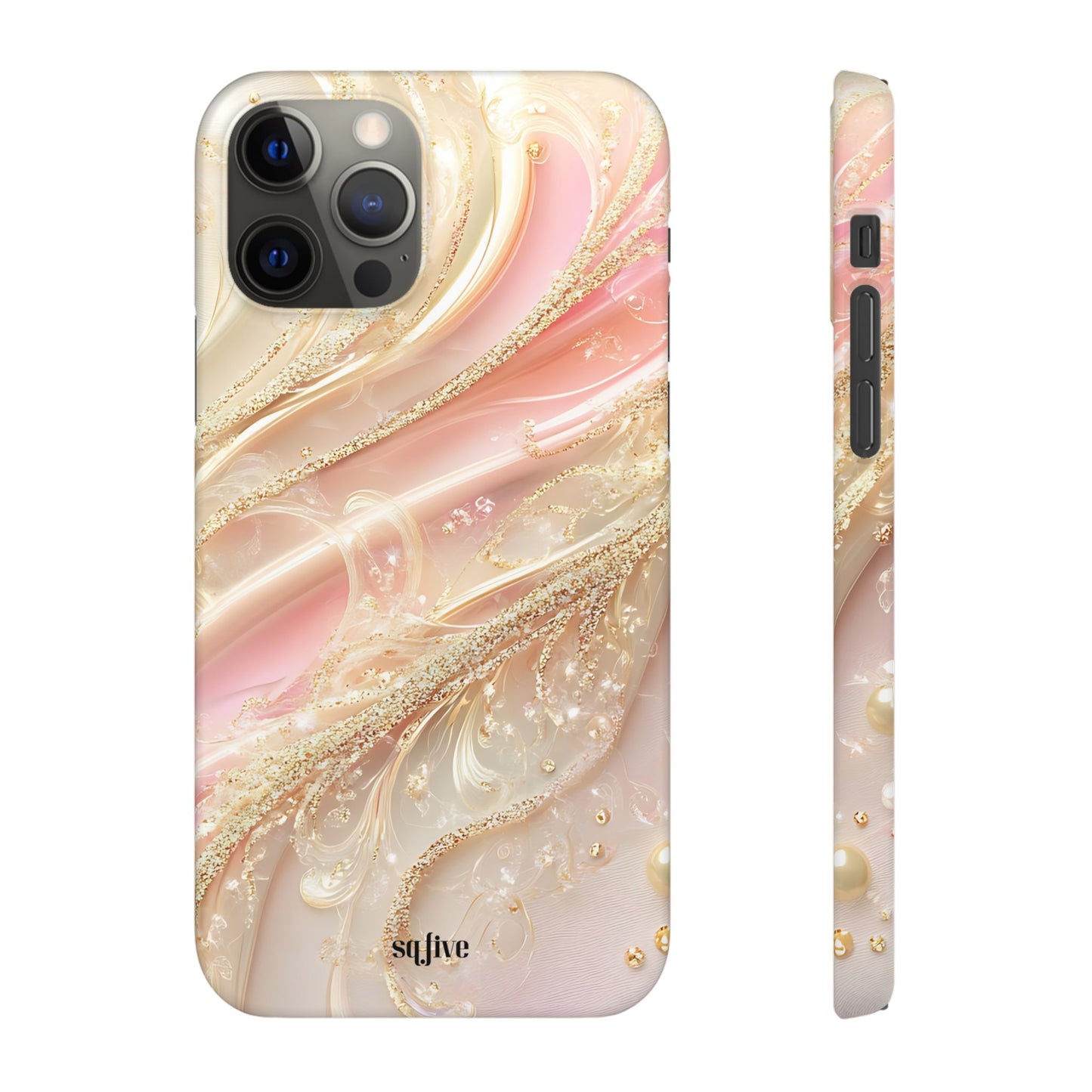 Elegant Floral Phone Case, Unique Phone Cover, Glamorous Snap Case, Jewelry Style Phone Accessory, Gift for Her