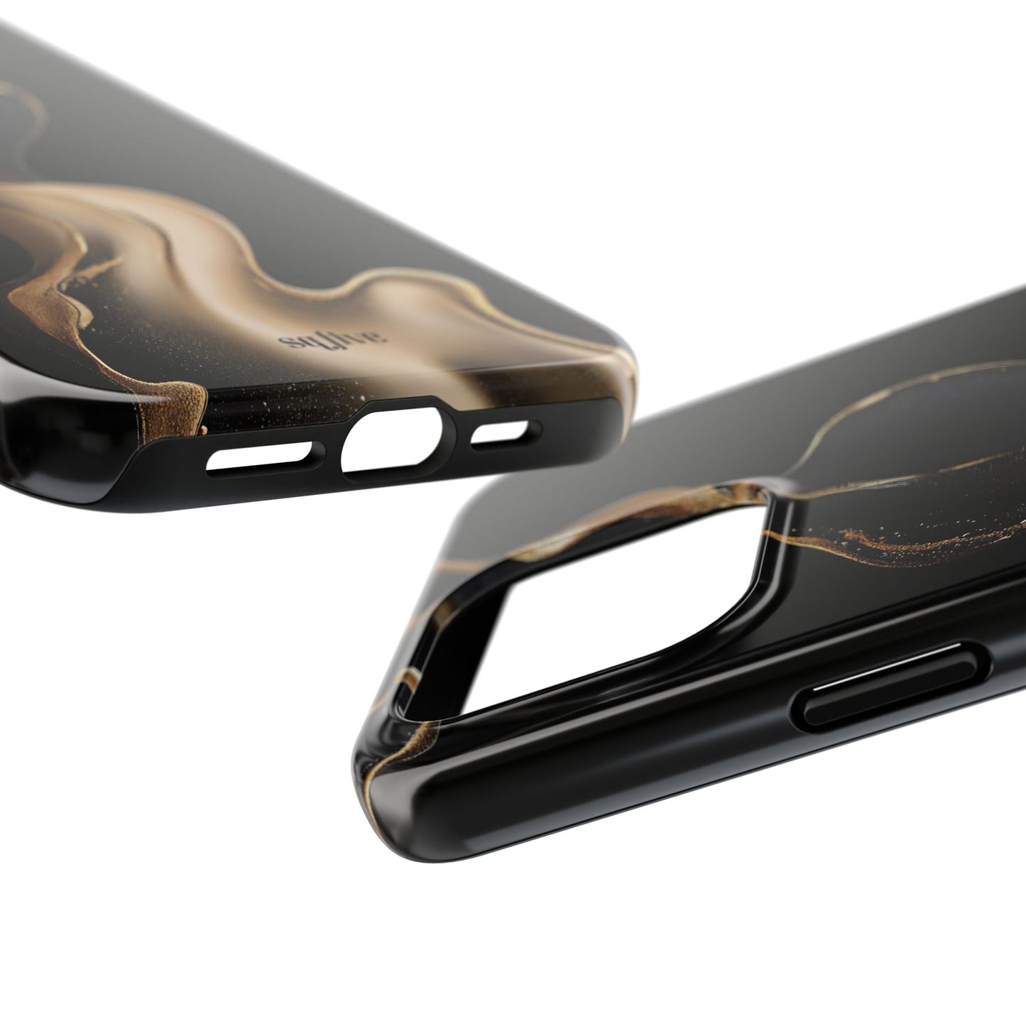 Elite Gold Wave Tough Phone Cases - iPhone 16/15/14/13 Case | Samsung Galaxy S23/S22/S21 Phone Case