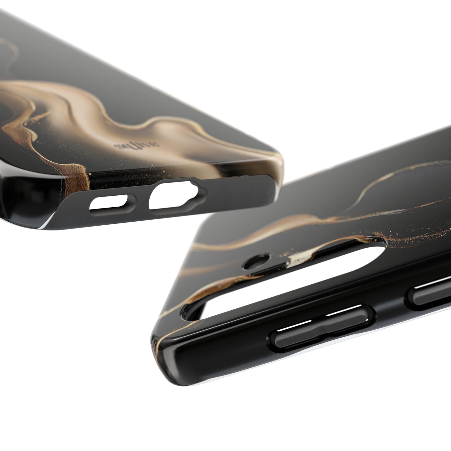 Elite Gold Wave Tough Phone Cases - iPhone 16/15/14/13 Case | Samsung Galaxy S23/S22/S21 Phone Case