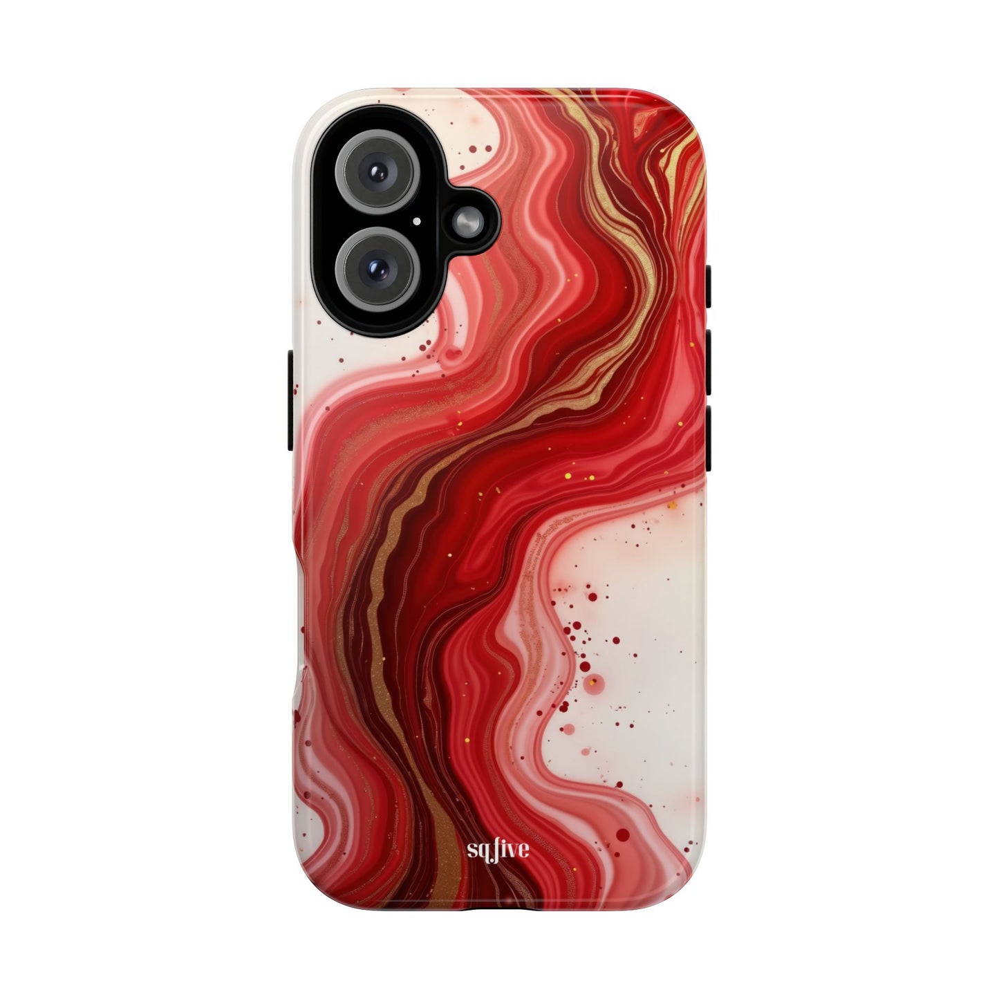 Abstract Marble Phone Case | Tough Cases, Artistic Phone Cover, Red Marble Design, Gift for Her, Trendy Cell Phone Accessories