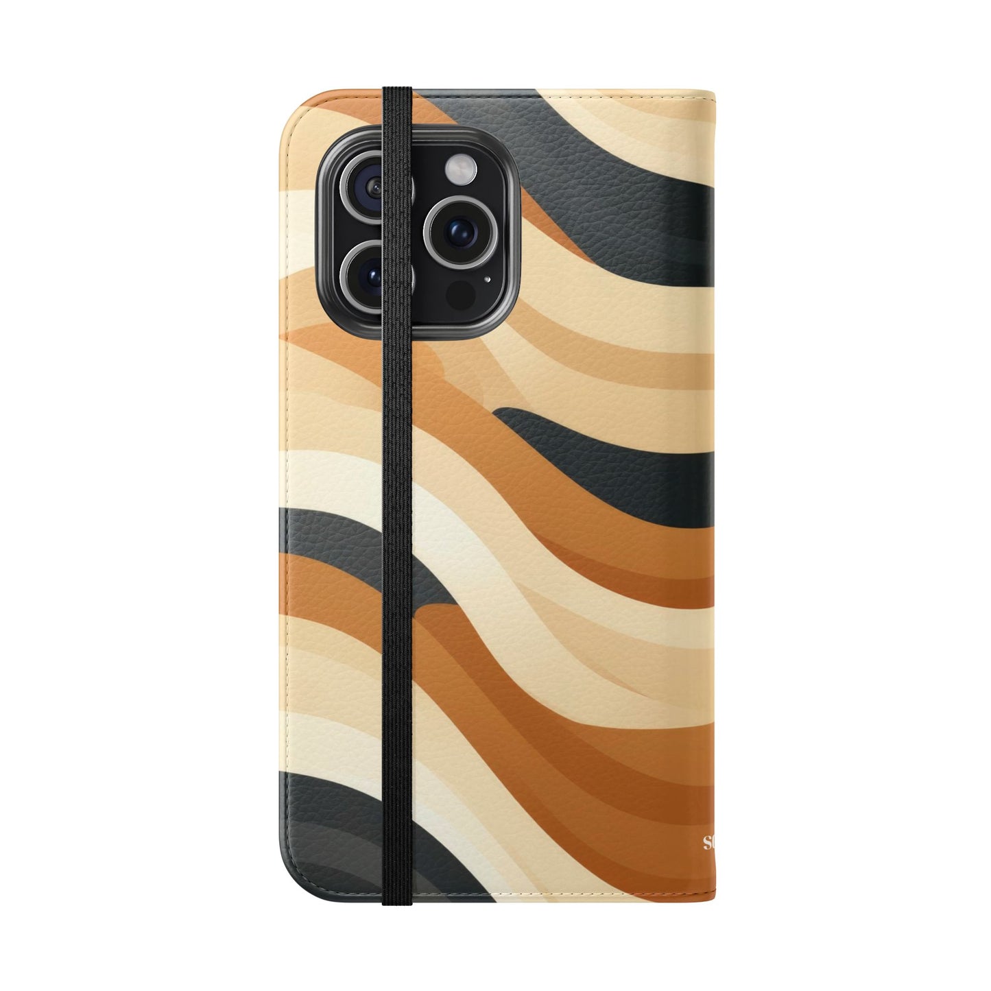 Brown Geometric Pattern Flip Cases