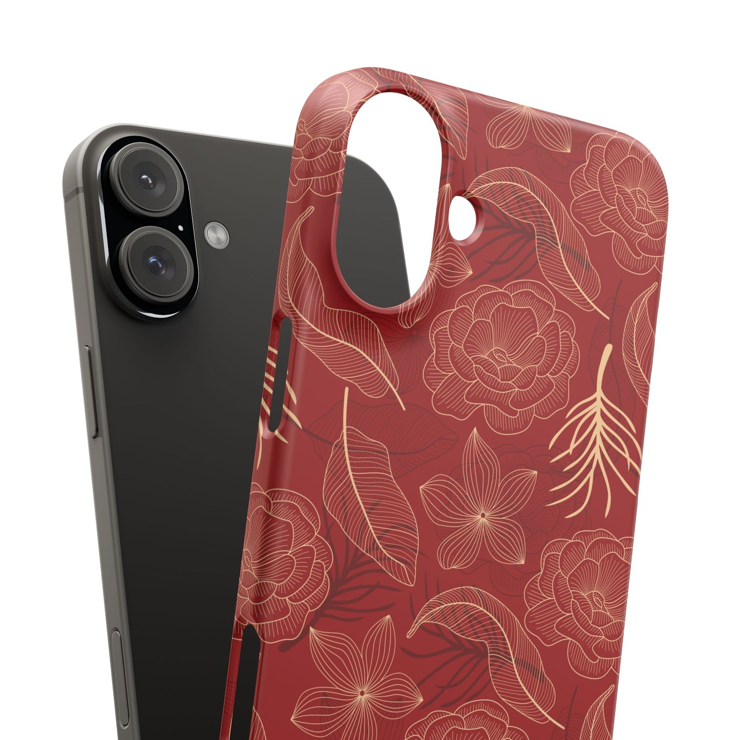 Red floral case