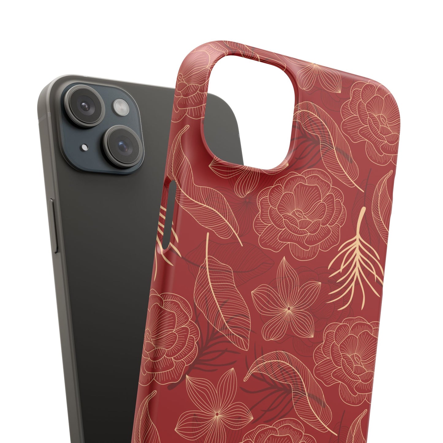 Red floral case