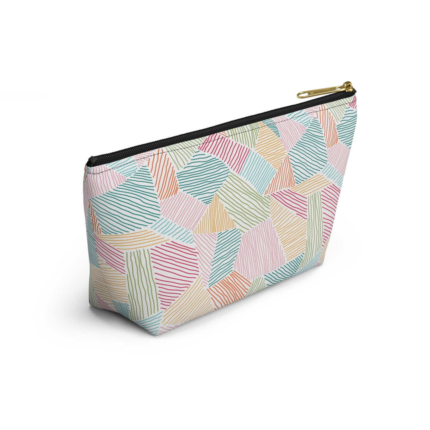 Colorful Geometric Accessory Pouch - Perfect Travel Makeup Bag