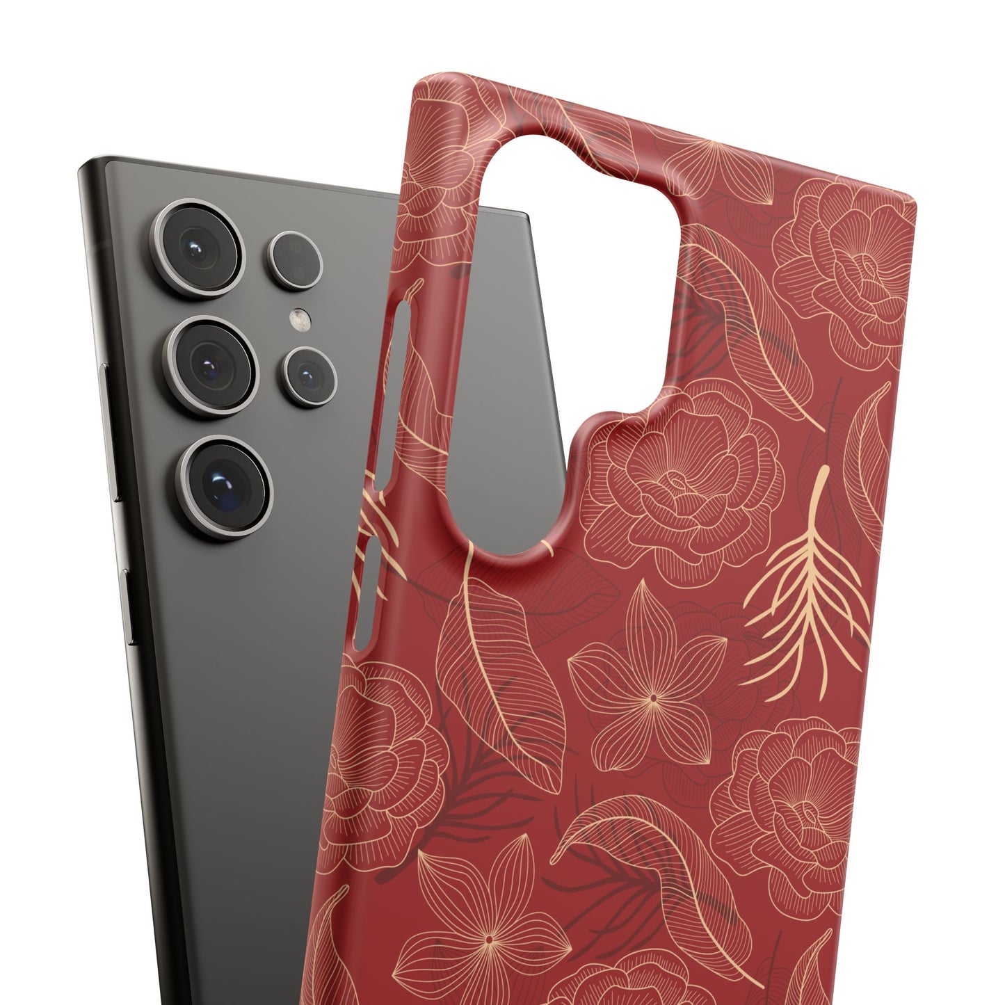 Red floral case