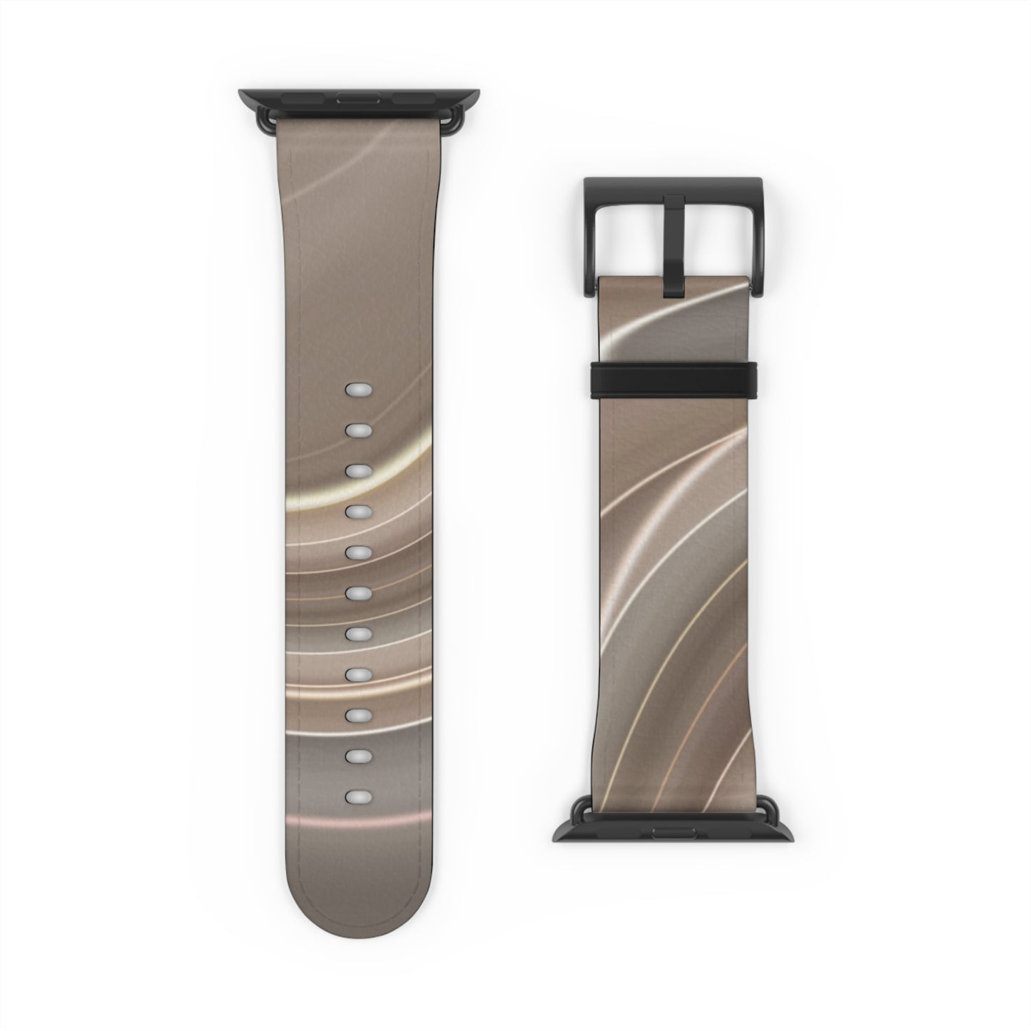 Brown Wavy Trendy Watch Band